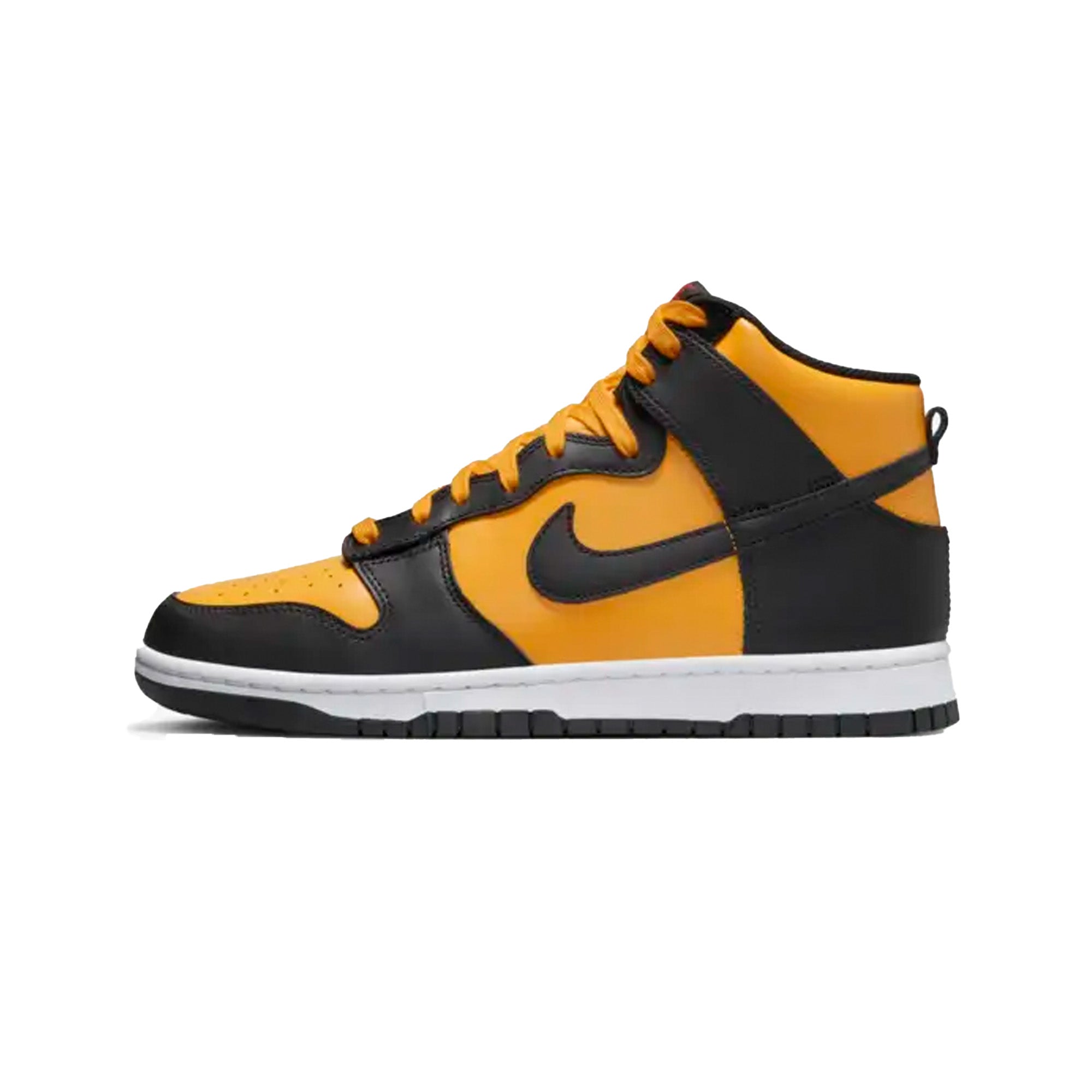 Nike Dunk High 'University Gold and Black' Sneakers (2022 Release) - Retro Basketball Shoes for Men, Streetwear Fashion & Casual Wear