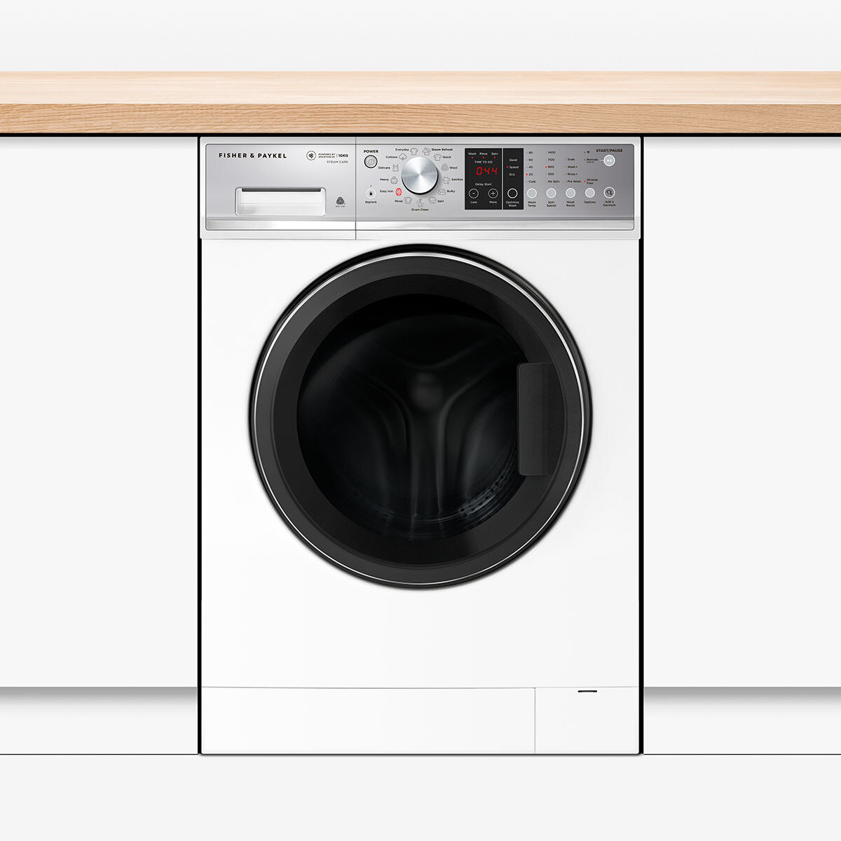 Fisher & Paykel Series 7 10kg Front Load Washing Machine with Steam Care WH1060P4 - Energy Efficient Large Capacity Washer for Family Laundry & Delicate Fabrics