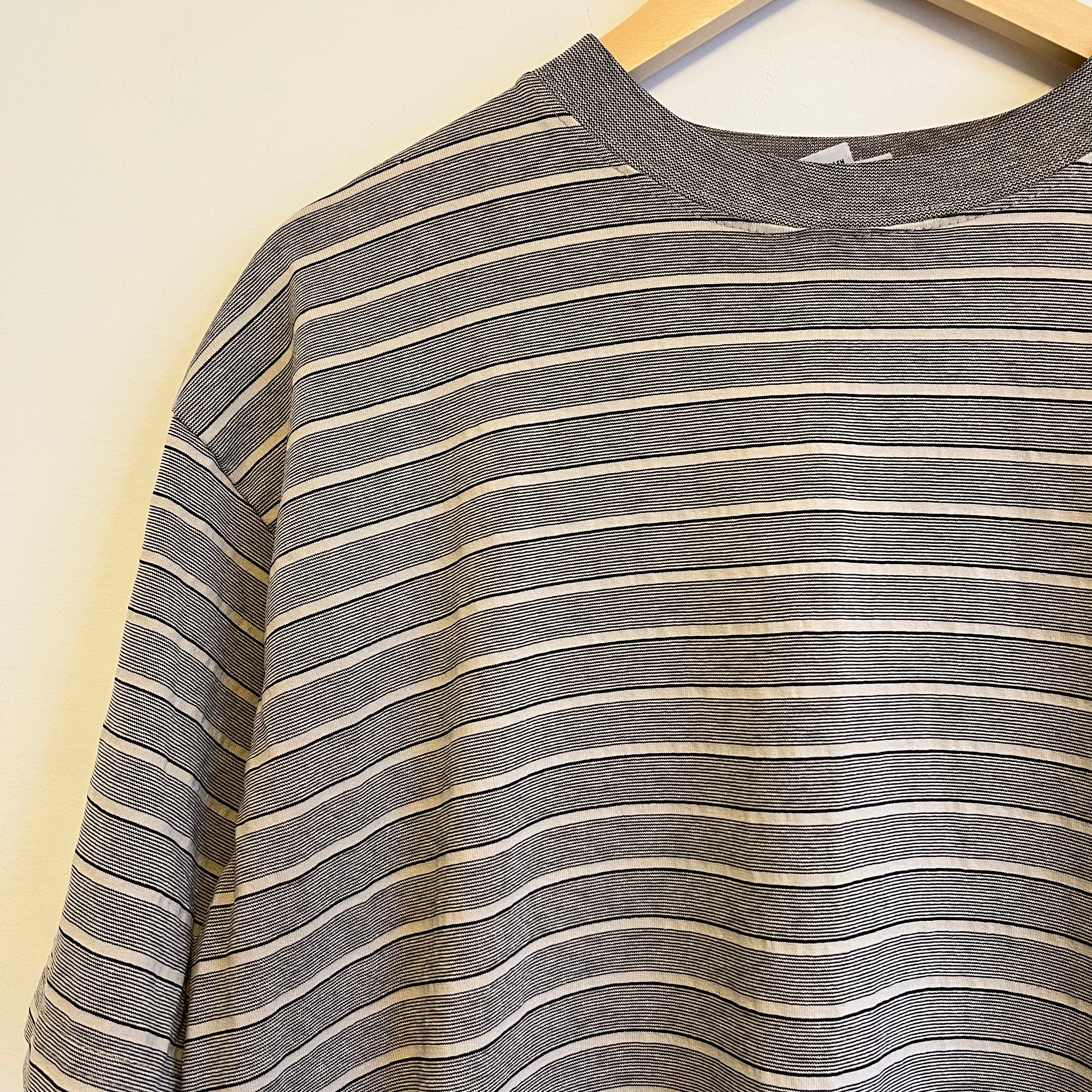 Beige Striped T-Shirt for Men - Comfortable Cotton XL Size | Casual Wear, Street Style, Everyday Outfit