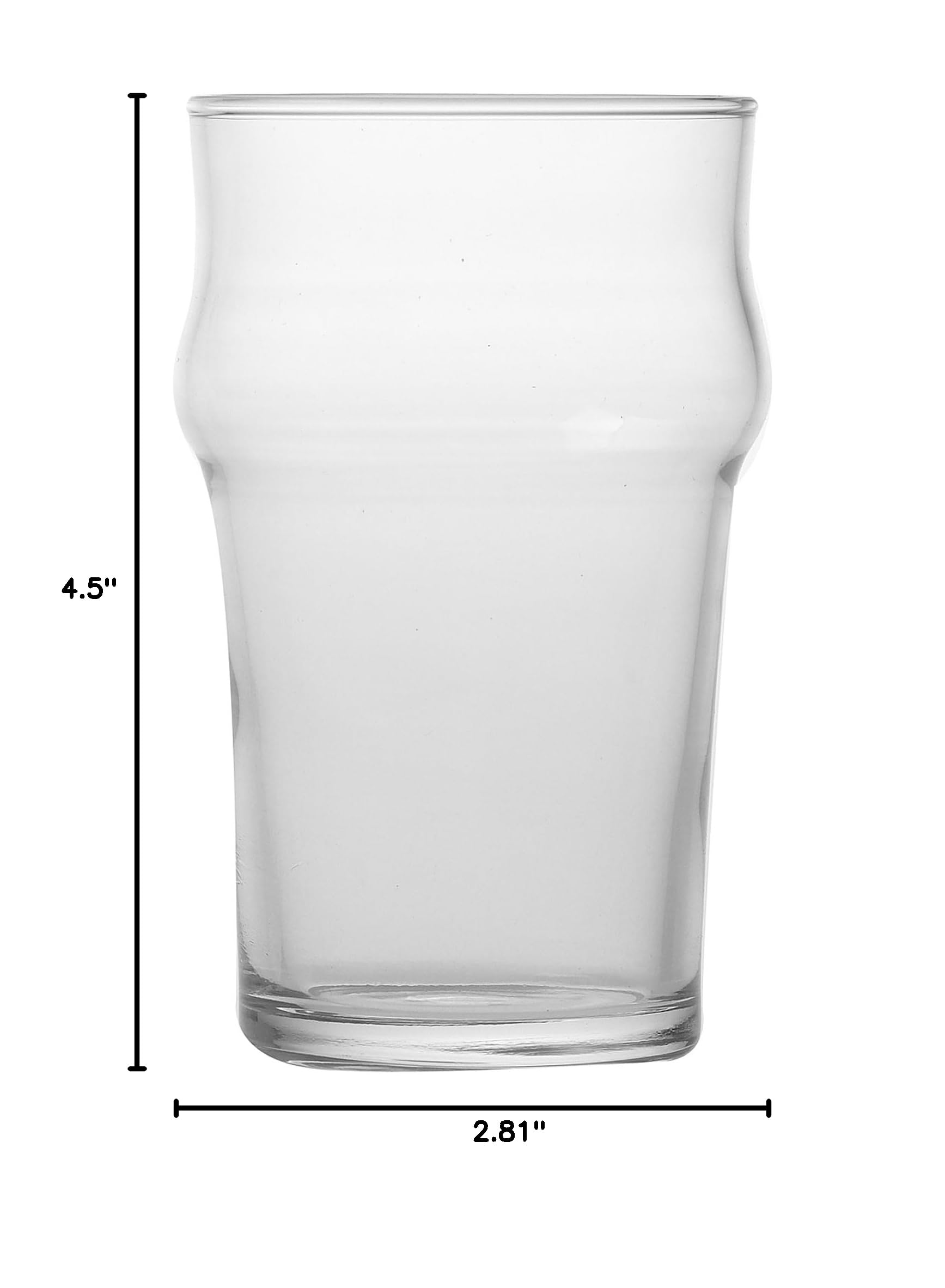 Cardinal Arcoroc Nonic 10 oz Tumbler Glass - Durable Clear Drinking Cup for Beer, Cocktails & Iced Coffee - Perfect for Bars, Restaurants & Home Use