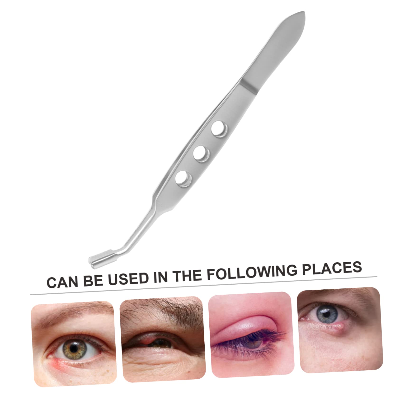 IPETBOOM Professional Stainless Steel Meibomian Gland Massage Forceps - 4pcs Eyelid Expressor Tool for Mascara Removal & Lash Cluster Care | Perfect for Dry Eye Relief & Eyelid Hygiene at Home/Clinic