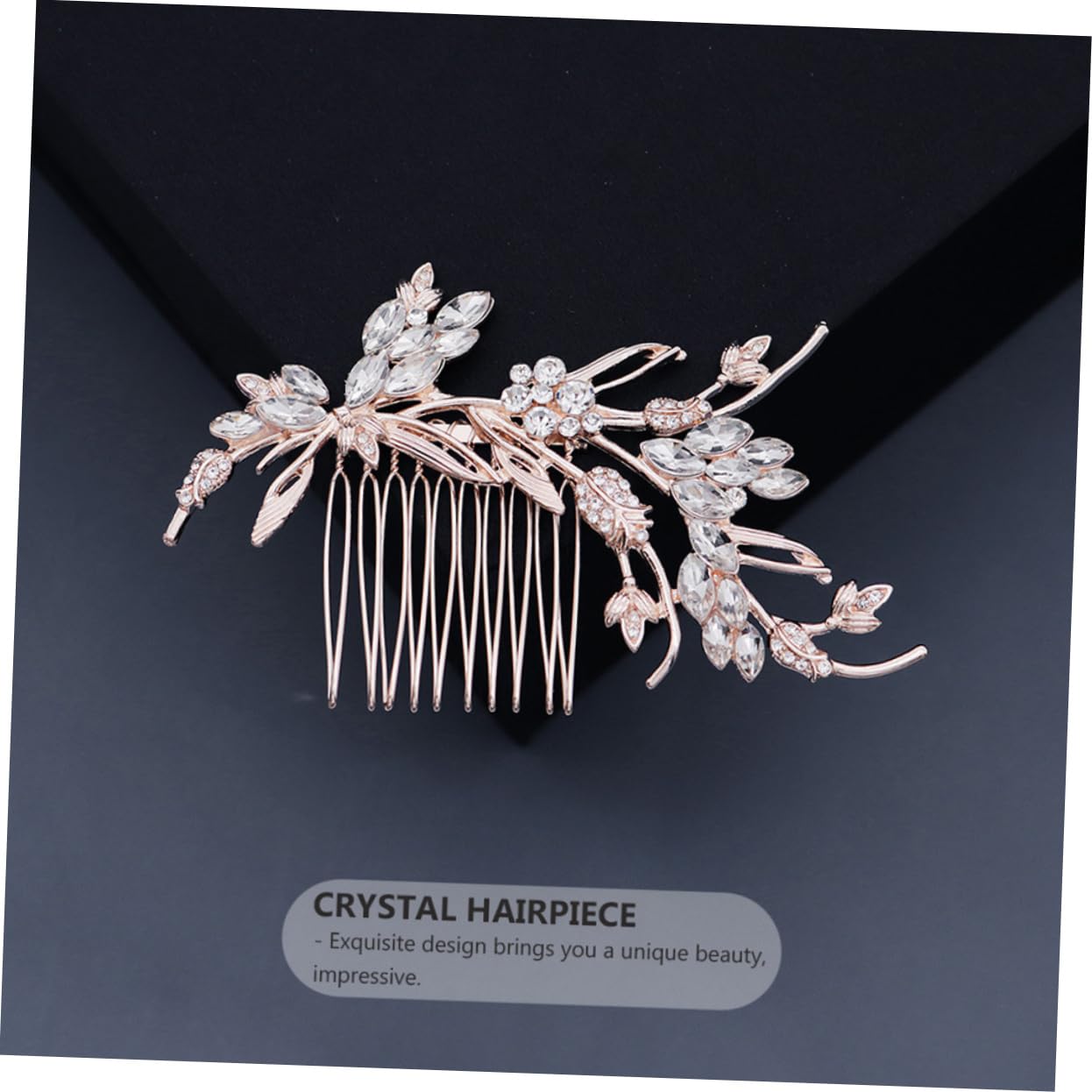 FOMIYES 3-Piece Rhinestone Hair Clips Set - Elegant Crystal Bridal Hair Accessories for Weddings, Alloy Hairpins with Leaves Design - Perfect for Brides, Prom, Parties & Special Occasions