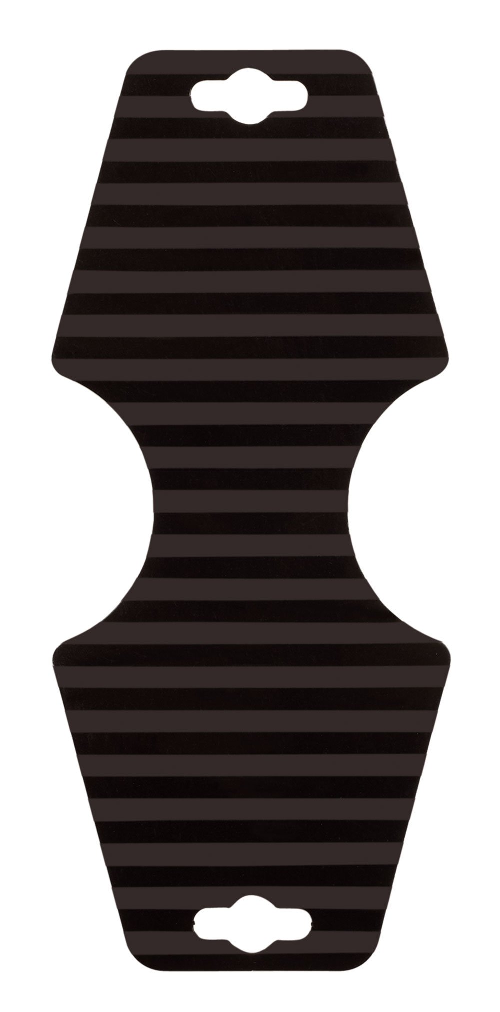 SSWBasics Black Stripes Self-Adhesive Necklace Foldovers - 500 Pack of Black Jewelry Display Cards for Necklaces - Premium Self-Adhesive Jewelry Packaging for Retail Stores, Boutiques & Craft Shows - Perfect for Jewelry Business, Gift Shops & Handmade Craft Displays