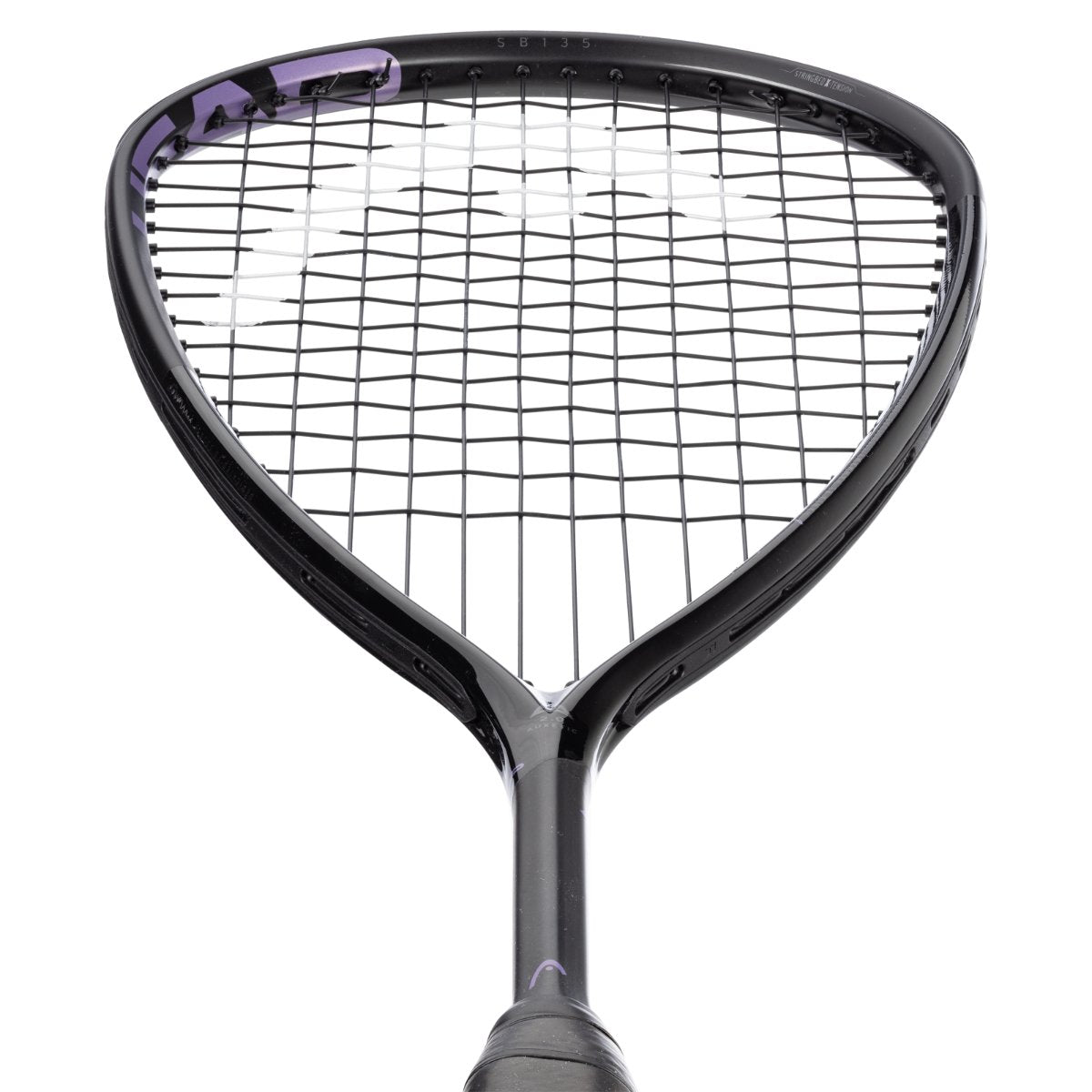 25 Head Speed 135 SB Squash Racket - Lightweight Carbon Fiber Badminton Racquet for Professional & Recreational Players - Perfect for Tournaments & Training Sessions