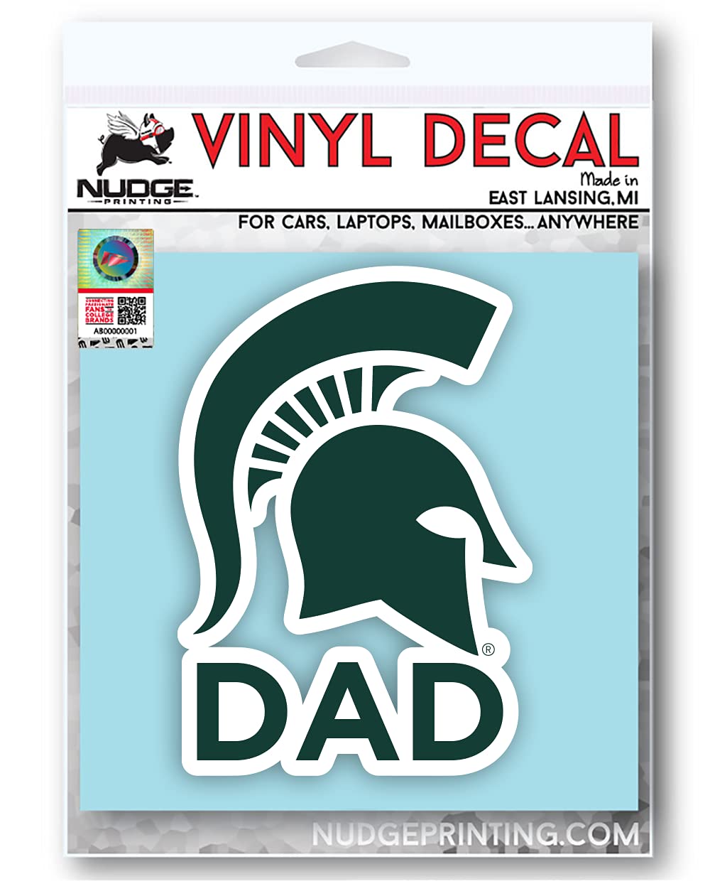 Michigan State University Spartan Helmet Sticker - Durable Weatherproof Vinyl Decal for Cars, Windows, Laptops & Water Bottles - Perfect for MSU Fans, Alumni & College Spirit (Game Day, Tailgating, School Pride)