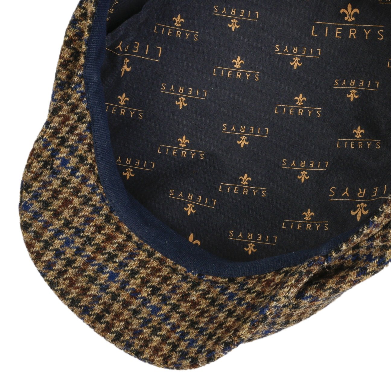 Lierys Pepita Driver Flat Cap - Stylish Men's Wool Hat for Casual & Outdoor Wear - Perfect for Driving, Golfing, and Everyday Fashion