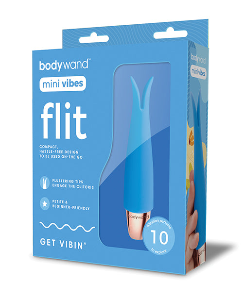 Bodywand Mini Vibes Flit Rechargeable Silicone Clitoral Stimulator - Blue | Powerful Personal Massager for Women | Perfect for Solo Play & Couples Intimacy