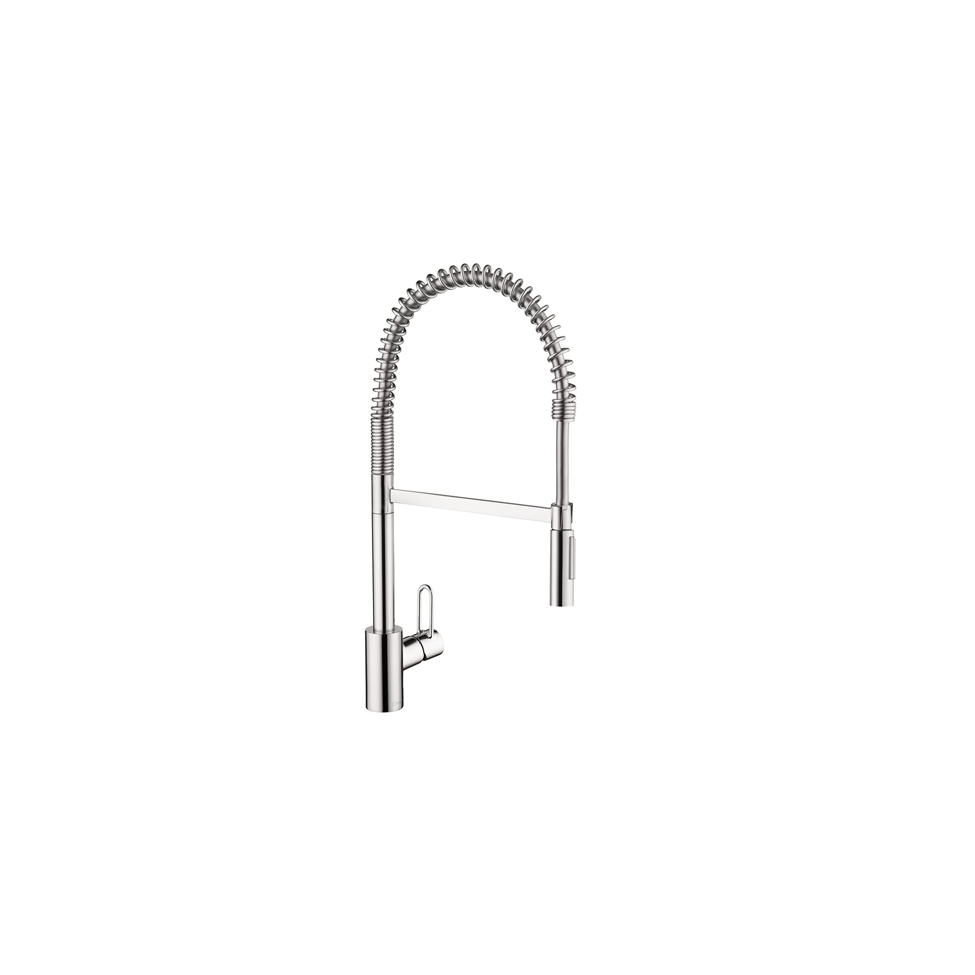 Hansgrohe Talis Loop Chrome Commercial Kitchen Faucet with Pull Down Sprayer - High Arc Kitchen Sink Faucet for Restaurants & Home Use (Model 04700005) | Perfect for Busy Kitchens & Food Prep Areas