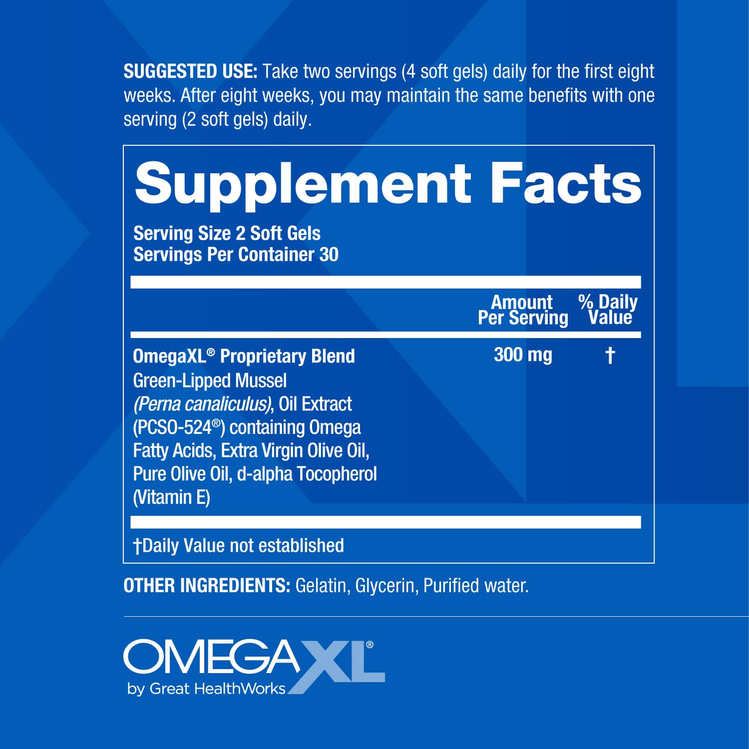 OmegaXL Joint Support Supplement - Natural Muscle & Joint Relief with Green Lipped Mussel Oil, 120 Soft Gel Capsules (2 Pack of 60) | Drug-Free Pain Management for Active Lifestyles, Arthritis & Post-Workout Recovery