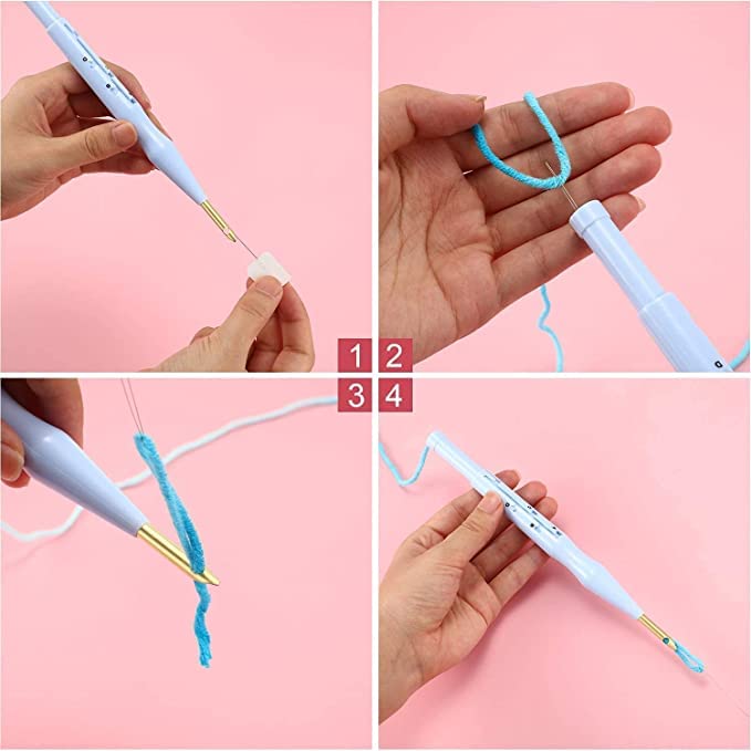 Punch Needle Embroidery Kit - DIY Flamingo Cross Stitch Hoop Craft for Beginners | Handmade Embroidery Supplies (XMD-PD-14) | Perfect for Home Decor, Wall Art & Creative Gifts