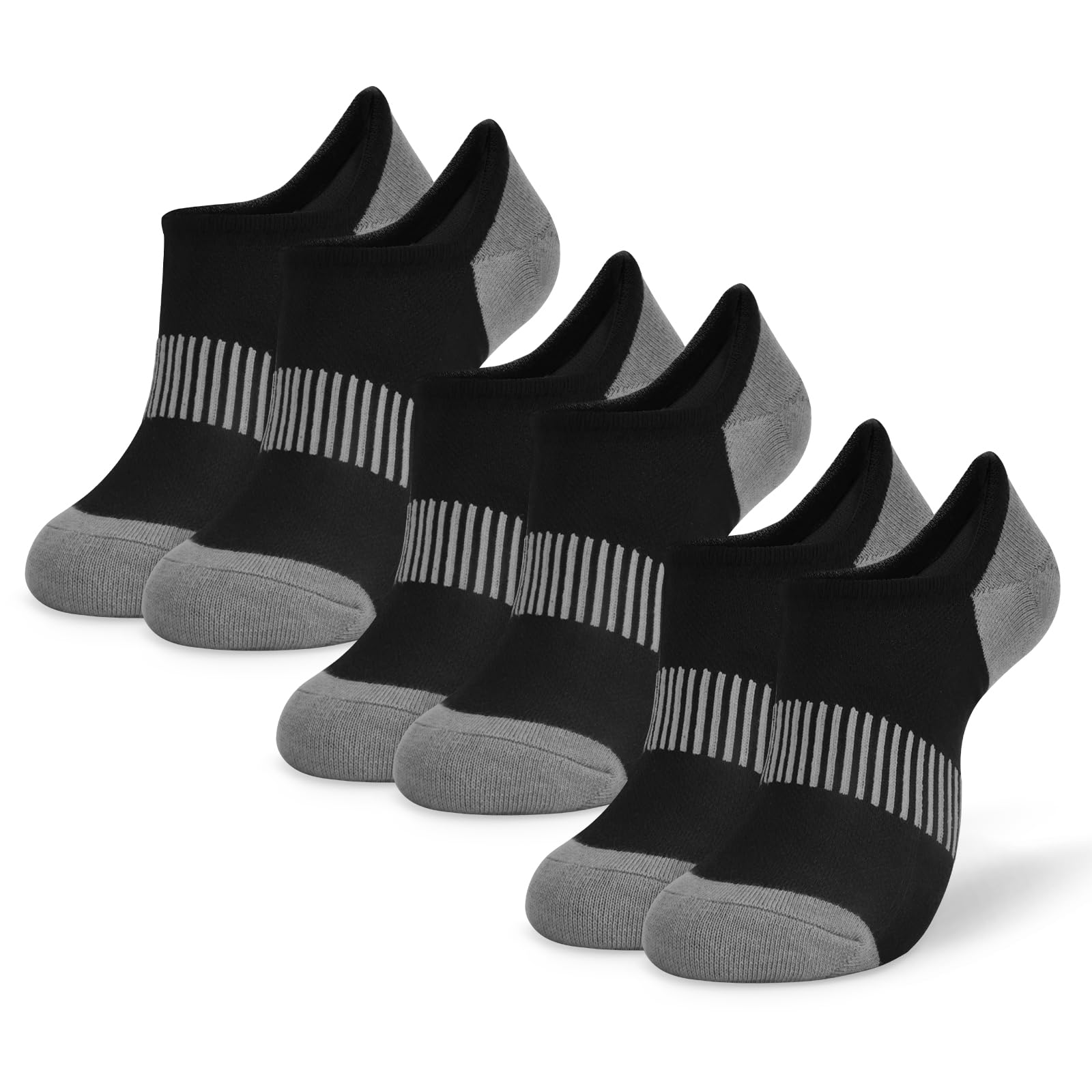 Women's No Show Socks - Breathable Cotton Low Cut Invisible Ankle Socks with Non-Slip Grip (Size 6-11) - Perfect for Sneakers, Loafers & Casual Shoes
