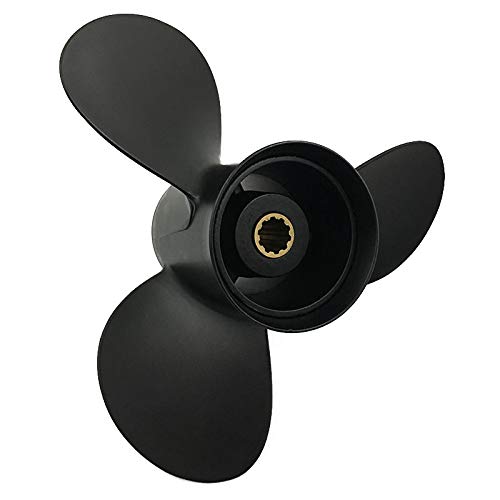 Captain Propeller 9.9x12 Aluminum Boat Propeller - Compatible with Mercury Outboard Engine 25HP 28HP 30HP 10 Tooth Spline - Perfect for Fishing, Boating & Marine Activities