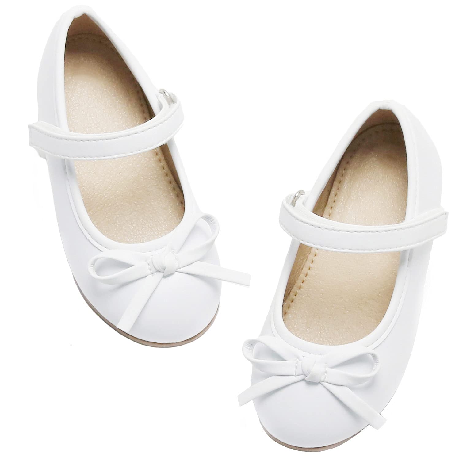 GINFIVE Toddler Girls Mary Jane Shoes - Cute Ballerina Flats for Toddlers & Little Girls | Perfect for School, Parties & Special Occasions