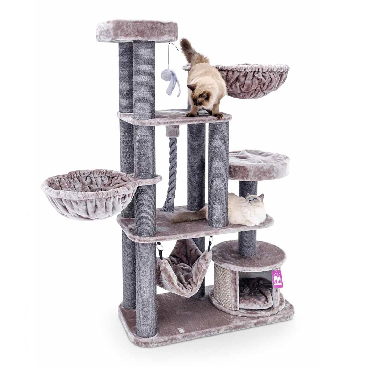 Lucky Rebels Vista 170cm Cat Tree - Large Multi-Level Cat Condo with Scratching Posts & Perches - Perfect for Indoor Cats Play, Climb & Rest