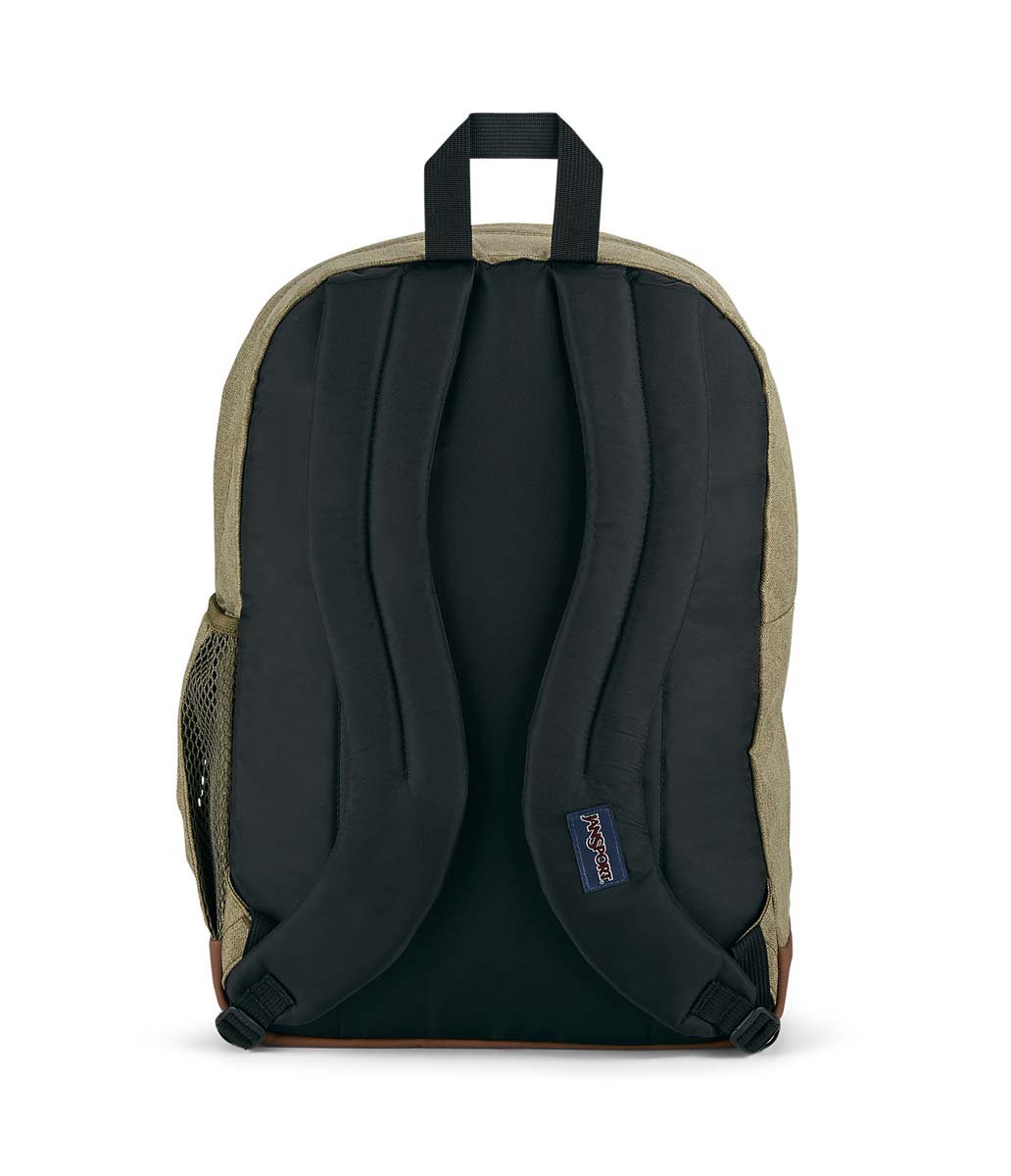 JanSport Cool Student Backpack - Durable Army Green Letterman Polyester School Bag for College & High School | Perfect for Daily Use, Travel & Outdoor Adventures