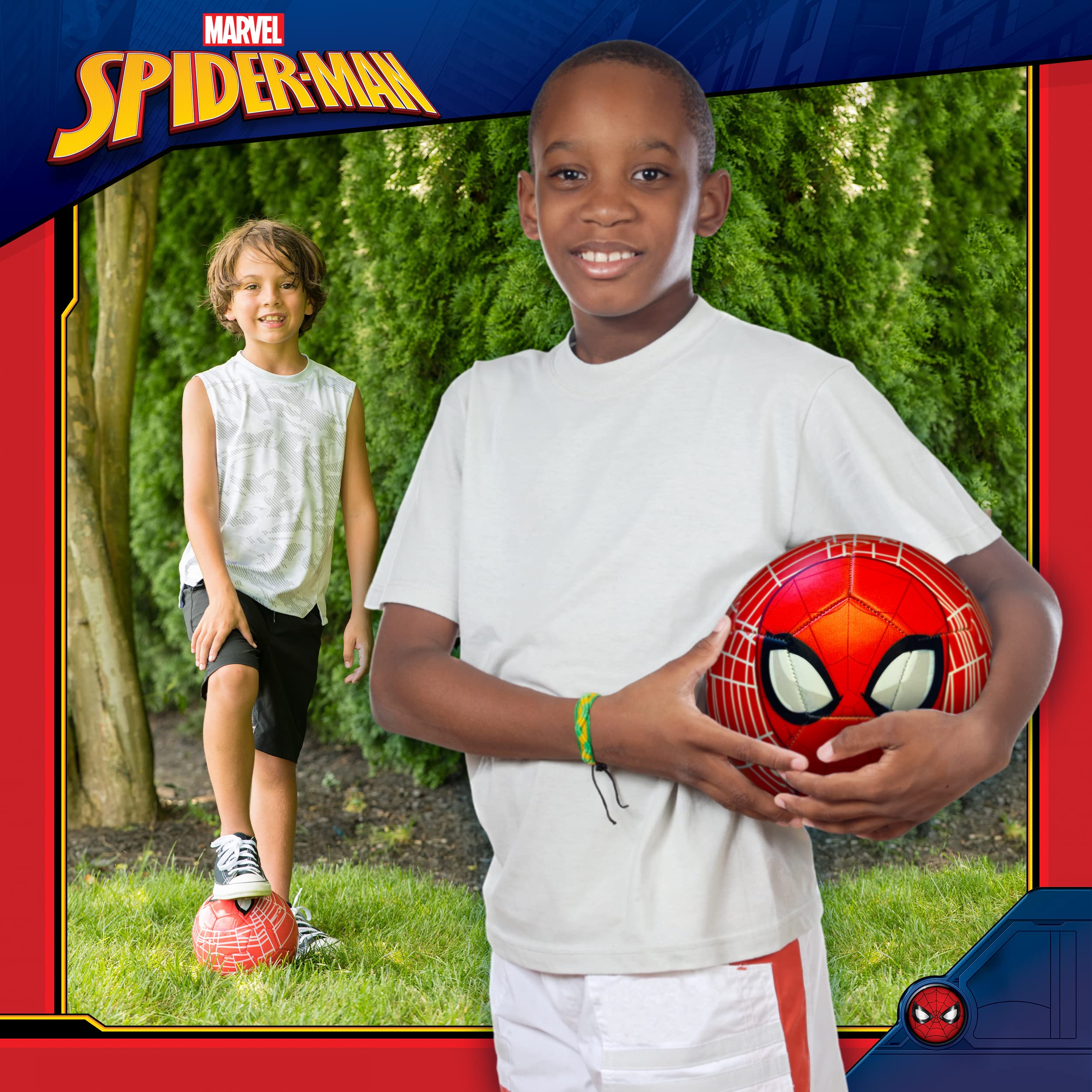 Official Capelli Sport Marvel Spider-Man Soccer Ball - Size 5 for Kids & Adults - Perfect for Training, Matches, and Superhero-Themed Gifts