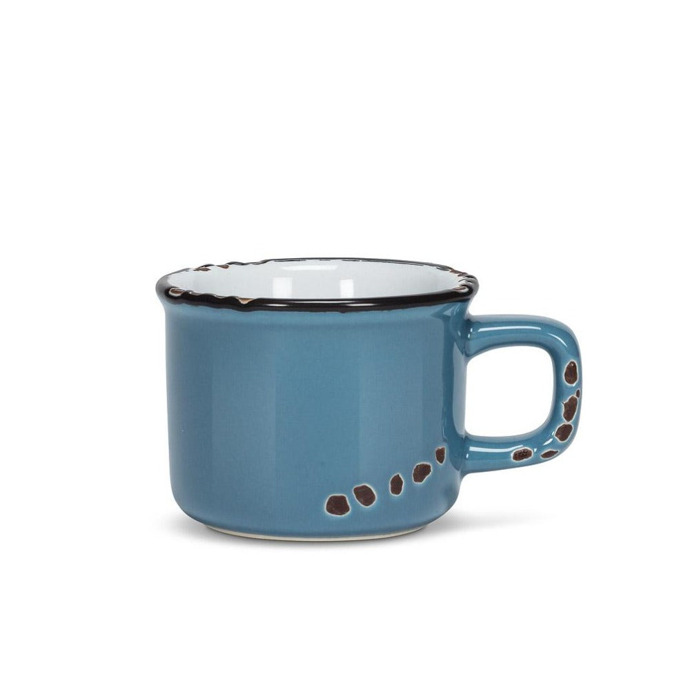 Premium Porcelain Espresso Cups - Elegant Enamel Look Design for Coffee Lovers - Perfect for Home, Café & Office Use