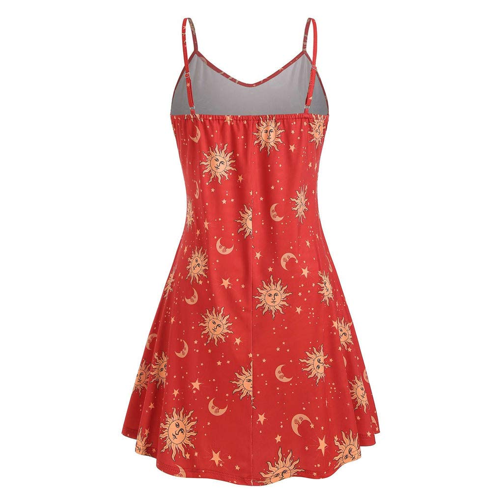 Stylish Printed Plus Size Dress for Women 3X - Sleeveless O-Neck Casual Summer Dress | Perfect for Beach Vacations, Date Nights & Office Wear