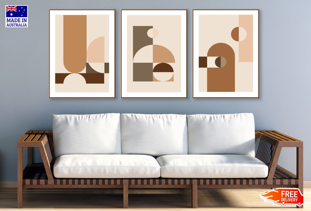 3-Piece Abstract Vector Art Wall Canvas Set - High Quality Print, 100% Australian Made, Ready to Hang - Perfect for Living Room, Bedroom & Office Decor