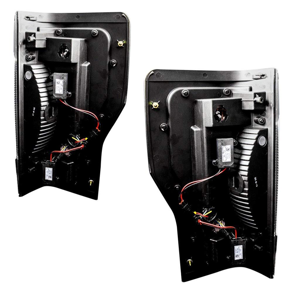 Winjet Renegade Series LED Sequential Turn Signal & Brake Tail Lights - Compatible with 2017-2018 Ford F250/F350 Super Duty (Black/Clear) - Upgrade Your Truck Lighting for Better Visibility & Style
