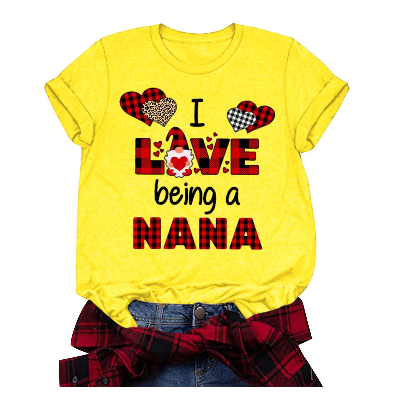 Valentine's Day Women's Graphic Tee - Heart Letter Printed Short Sleeve T-Shirt Blouse for Casual Wear & Romantic Dates