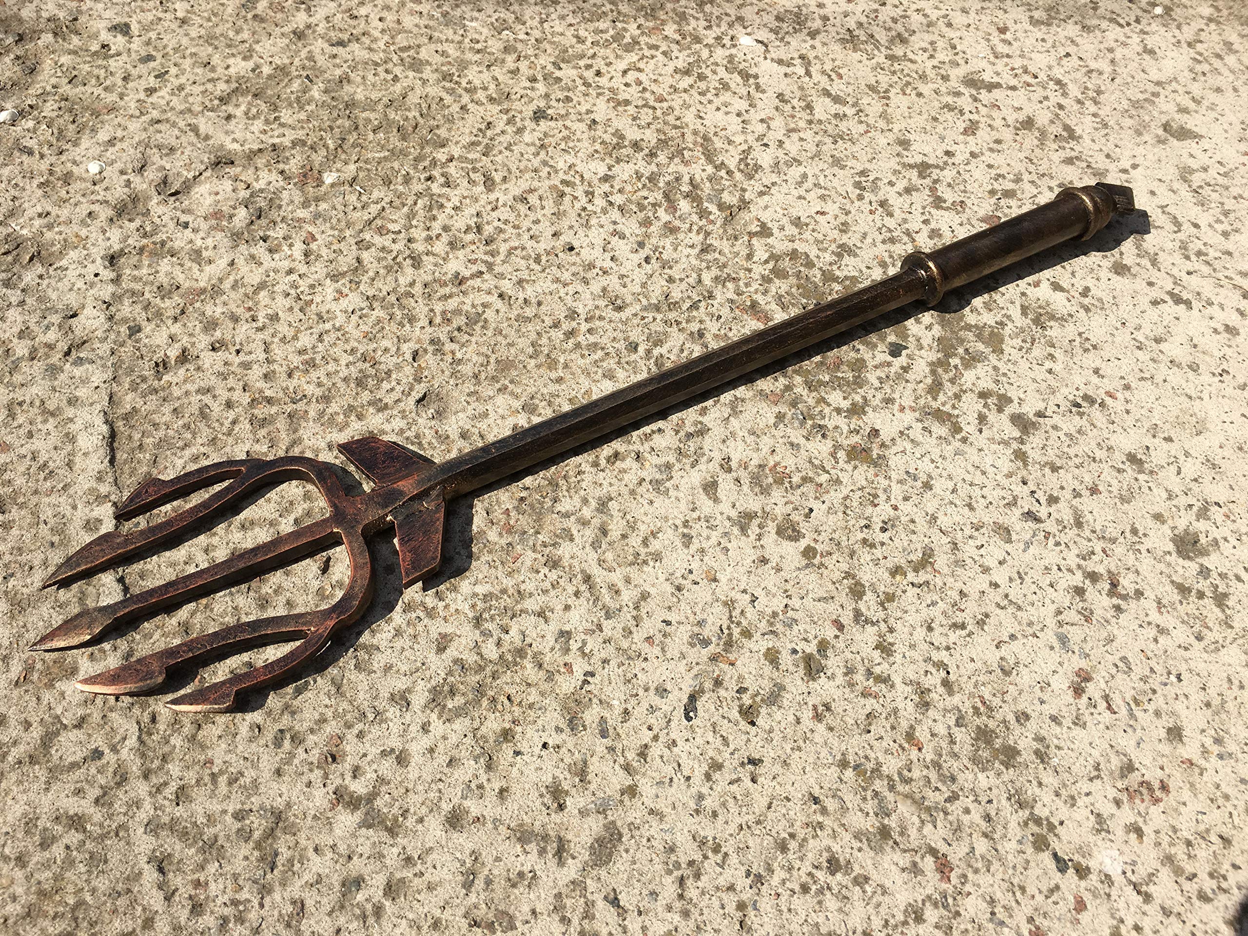 Neptune Trident Prop - Poseidon Cosplay Accessory for Mermaid & Greek Mythology Costumes - Perfect for Halloween, Theater, and Fantasy Decor