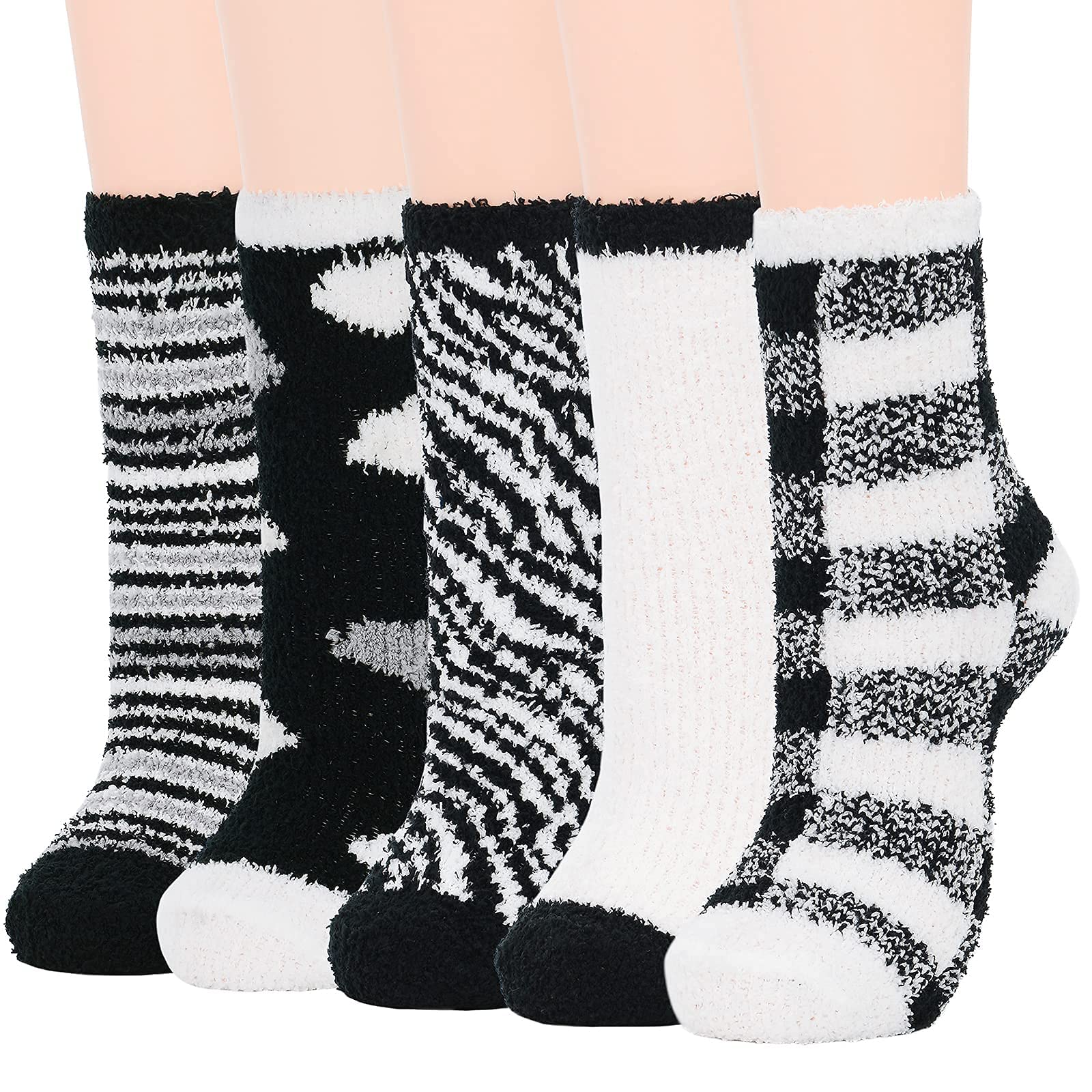 Women's Winter Socks - Fluffy Fleece Fuzzy Thermal Socks for Sleeping, Athletic & Home Wear - Ultra Soft Plush Cozy Warm Socks for Women - Perfect for Cold Weather, Lounging & Yoga