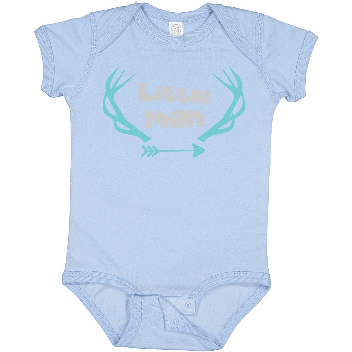 Inktastic Little Man Deer Antlers Arrow Baby Bodysuit - Cute Outfit for Boys, Infant One-Piece Romper - Perfect for Holidays, Family Photos & Casual Wear