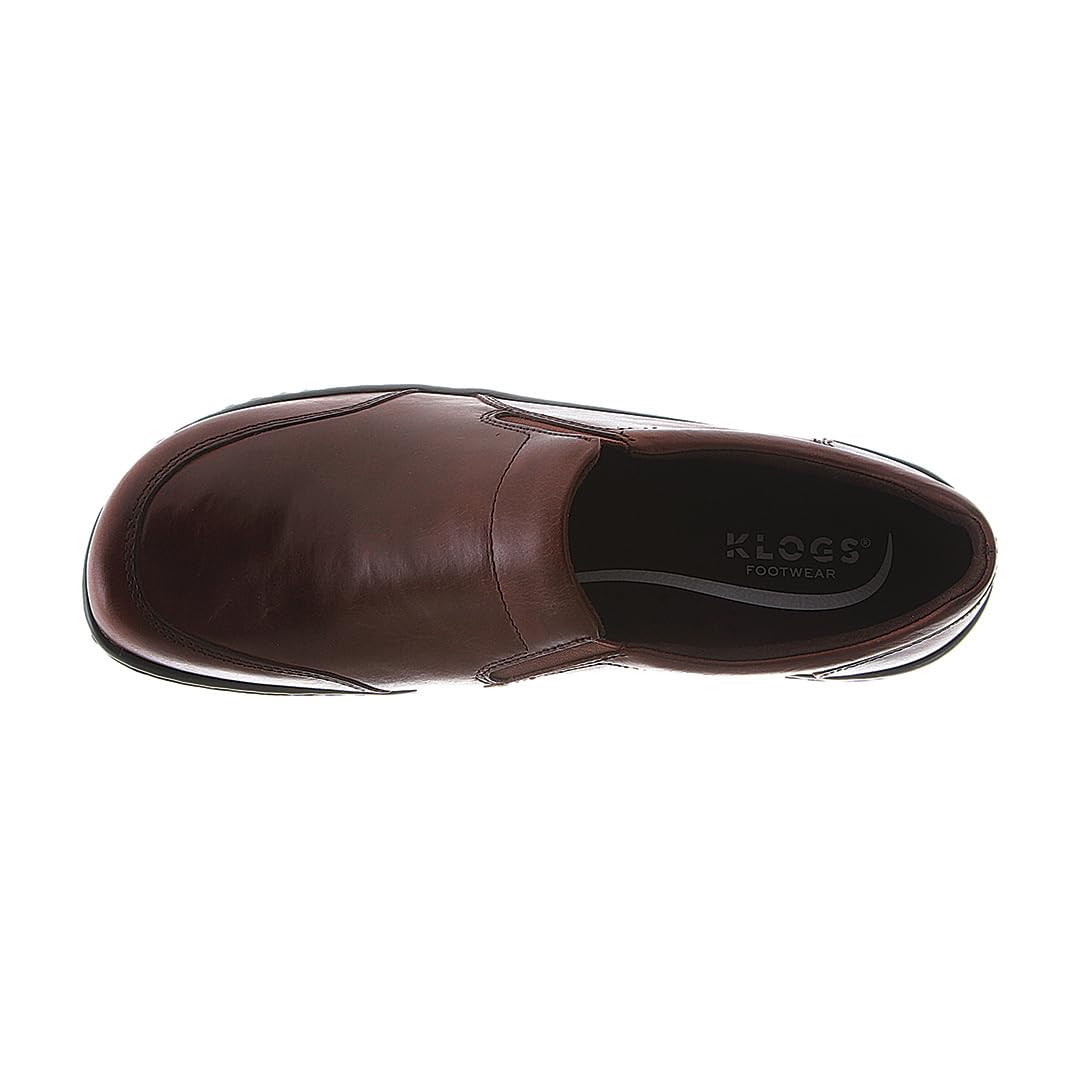 Klogs Arbor Men's Comfortable Slip-Resistant Work Shoes - Non-Slip Leather Loafers for Nurses, Chefs & Restaurant Workers - Perfect for Healthcare, Food Service & Industrial Workplaces