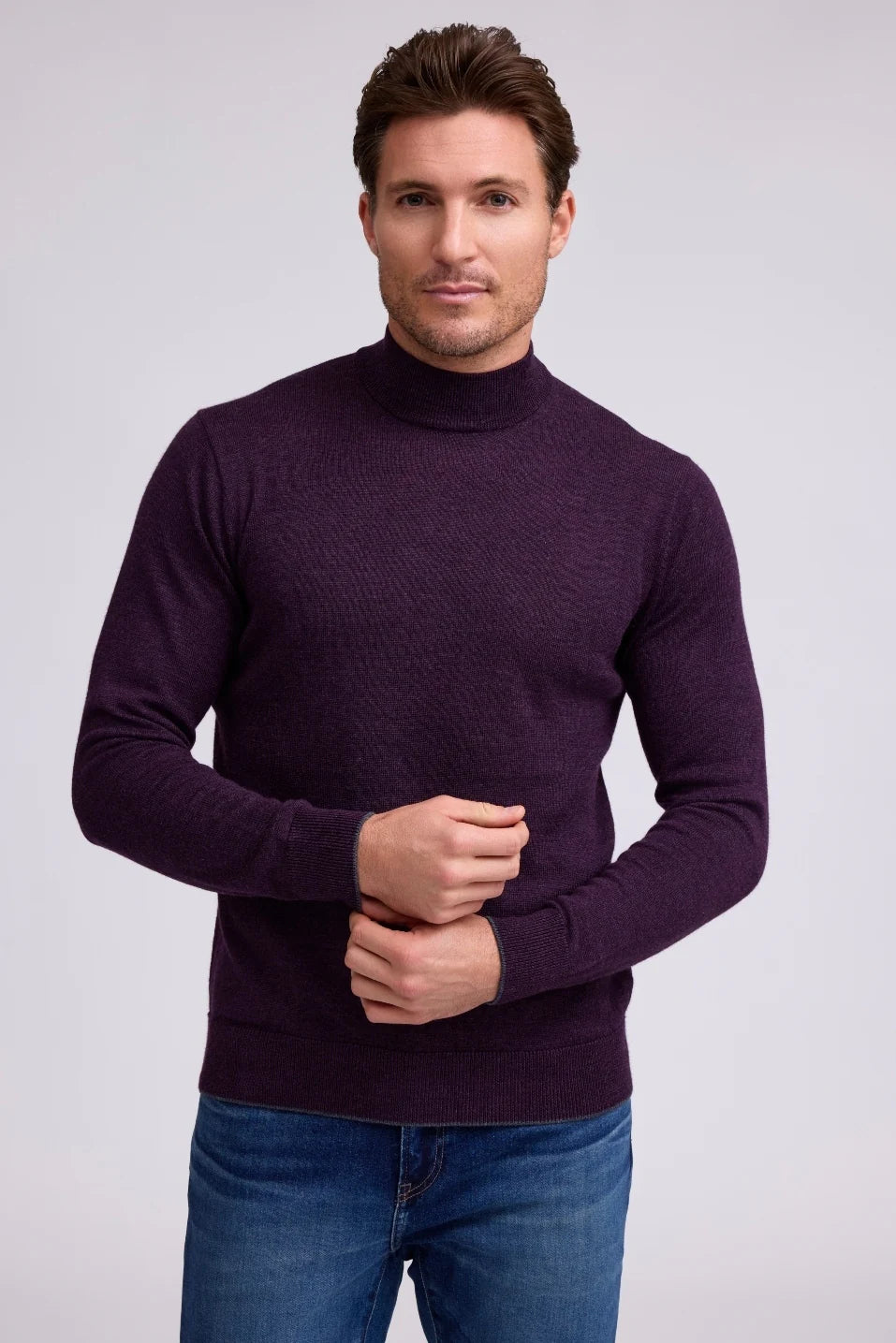 RAFFI SLD LS Mock Neck Sweater for Women - Soft Long Sleeve Knit Pullover - Perfect for Fall & Winter Layering, Office Wear & Casual Outfits