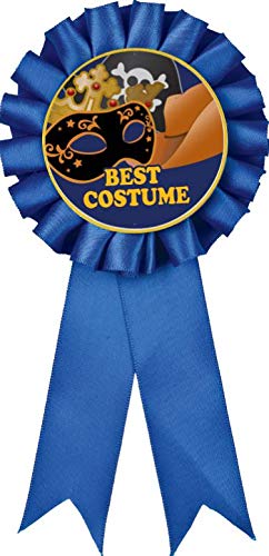 Blue Rosette Halloween Ribbon - Premium Costume Award Ribbons for Halloween Prizes (10-Pack) | Perfect for Halloween Contests, Costume Parties & School Events