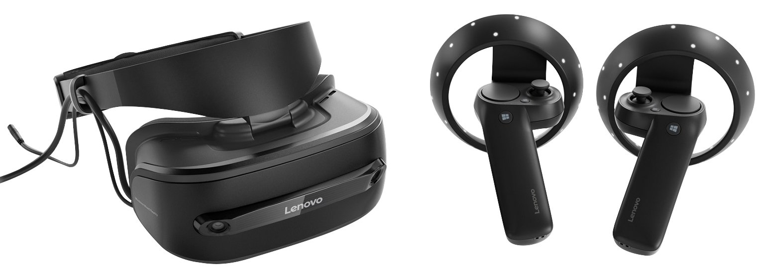 Lenovo Explorer Mixed Reality Headset - Windows VR Headset with Motion Controllers for Immersive Gaming & Virtual Reality Experiences | Perfect for PC VR Games, 3D Design & Virtual Tours