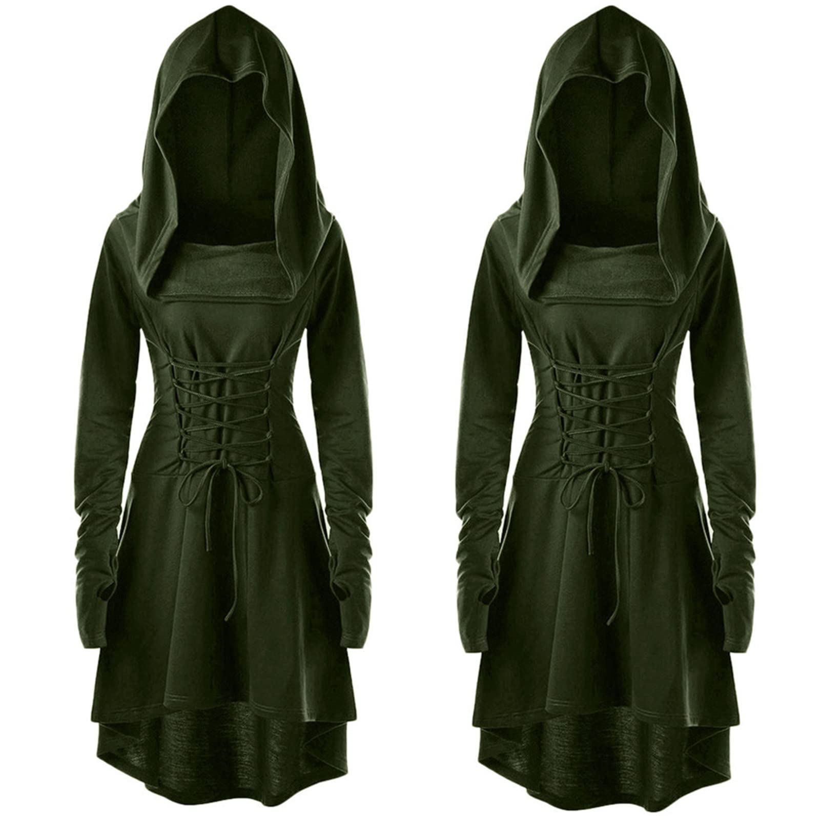 Women's Warm Plush Hooded Bat Dress - Bat Witch Costume for Halloween Cosplay, Black Bat Zipper Hoodie Outfit | Perfect for Halloween Parties, Cosplay Events & Themed Costume Nights