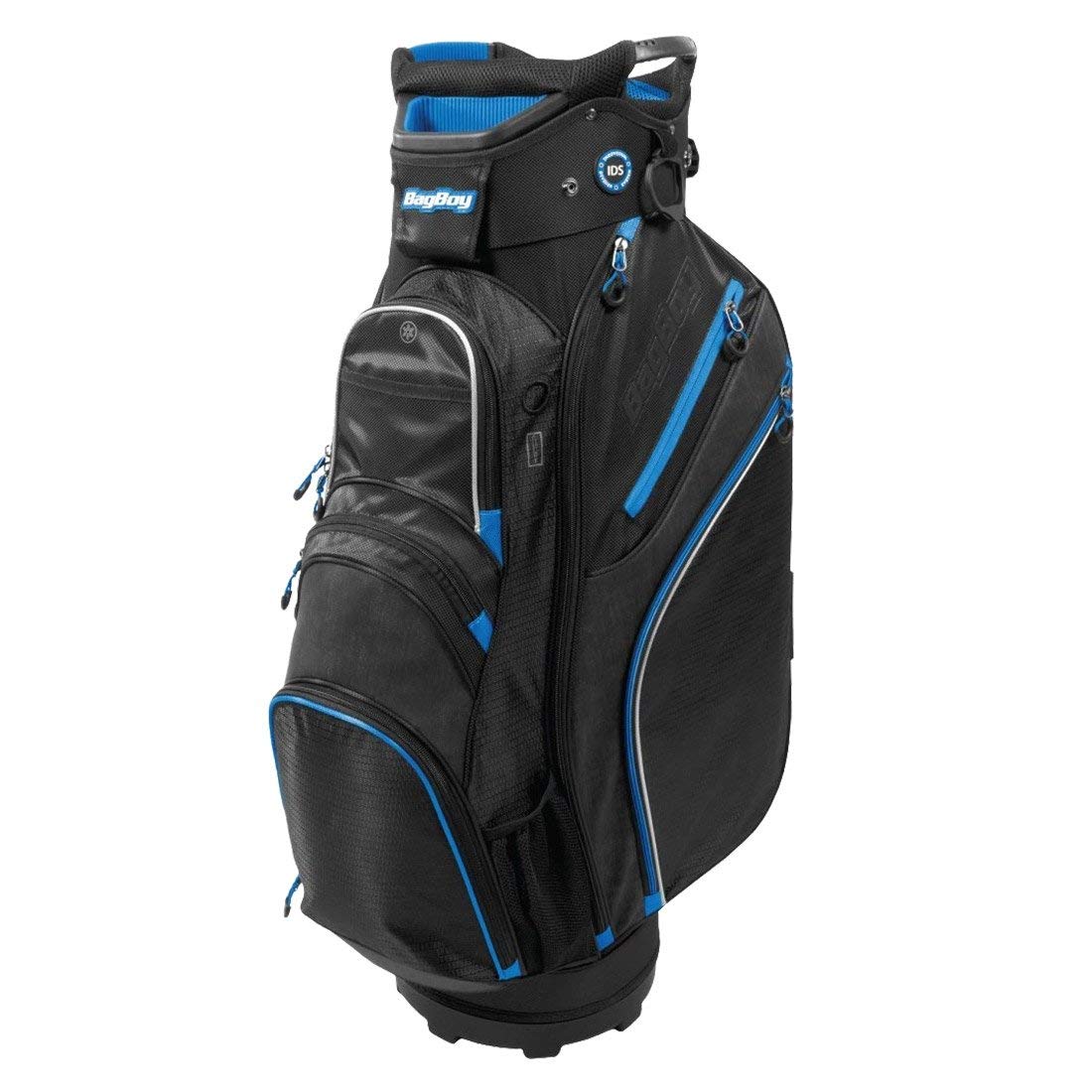 Bag Boy Chiller Cart Bag - Black/Charcoal/Silver Golf Bag with Insulated Cooler Pocket | Perfect for Golf Carts & Outdoor Sports