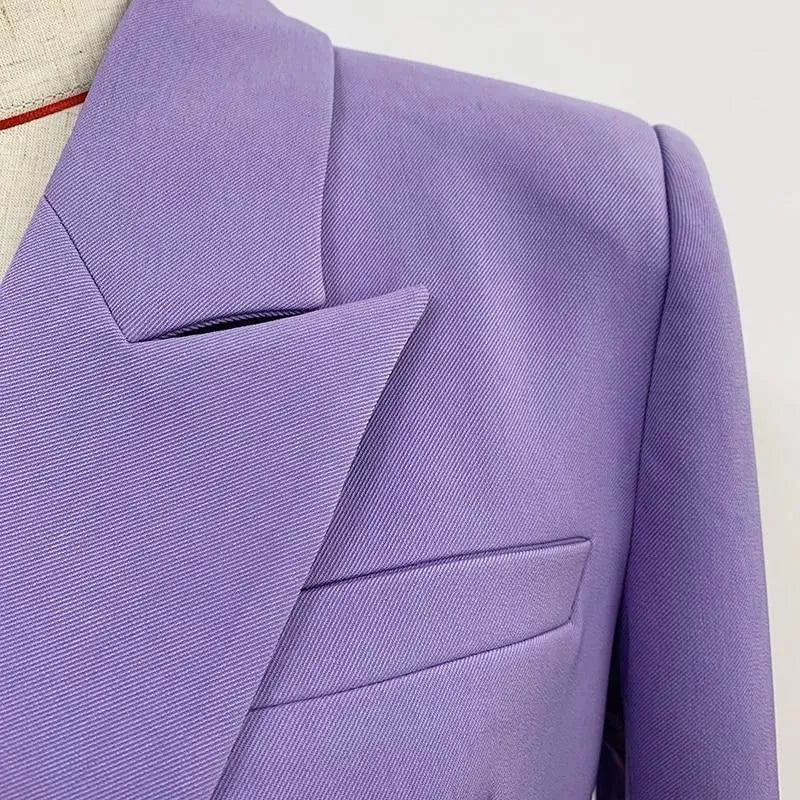 Stylish Purple Blazer for Women - Office & Casual Wear - Plain Solid Color Jacket - Perfect for Business Meetings, Work Attire and Smart Casual Outfits