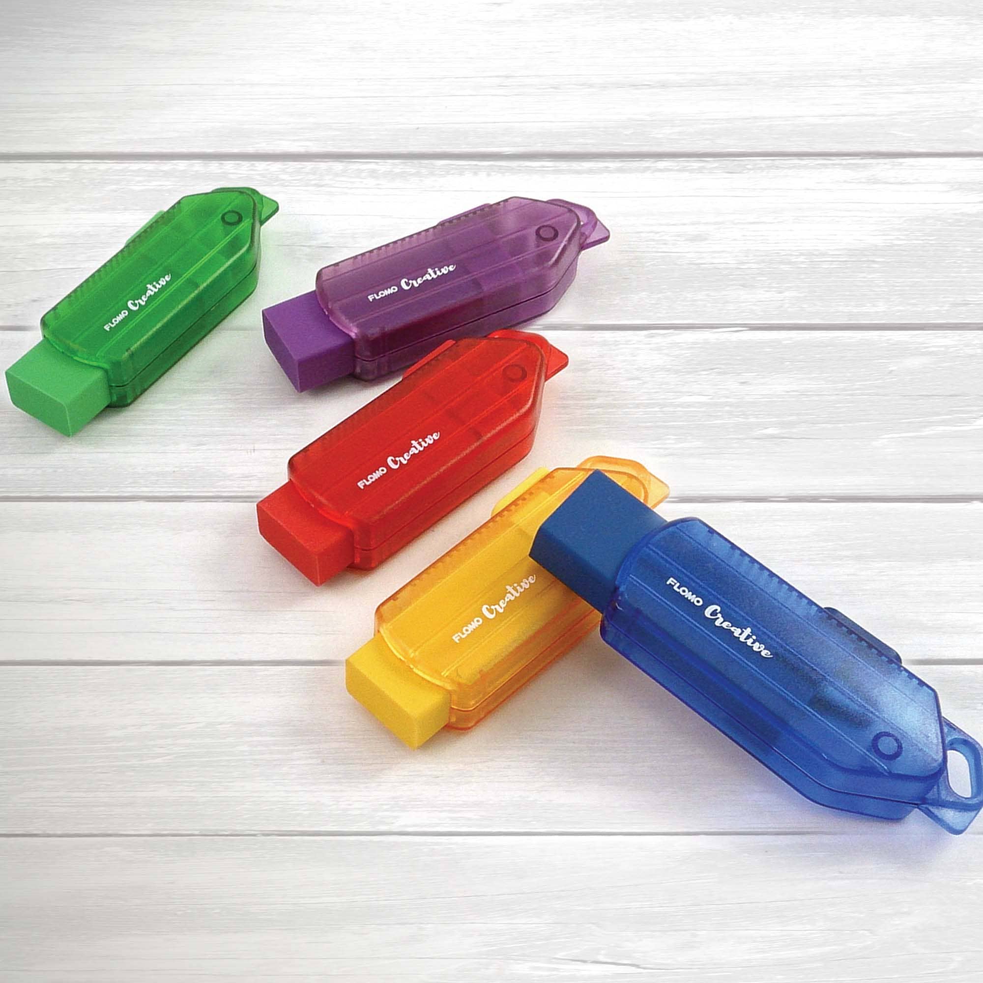5-Pack Retractable Erasers for School, Office & Art - Dust-Free Precision Erasing for Pencils, Sketching & Homework (Multicolor)