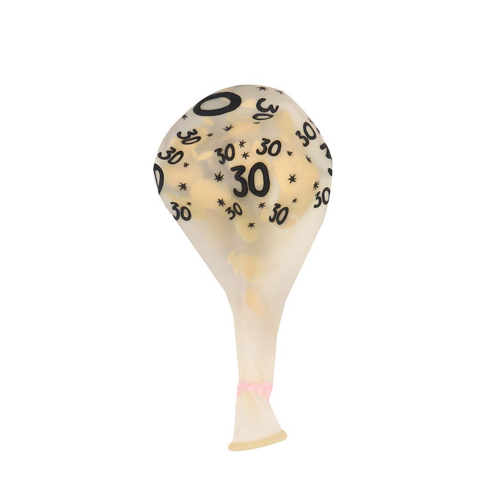 5Pcs 30 40 50th Happy Birthday Confetti Balloons - Age Number Party Decorations for Wedding, Anniversary & Birthday Celebrations - Perfect for Indoor & Outdoor Events