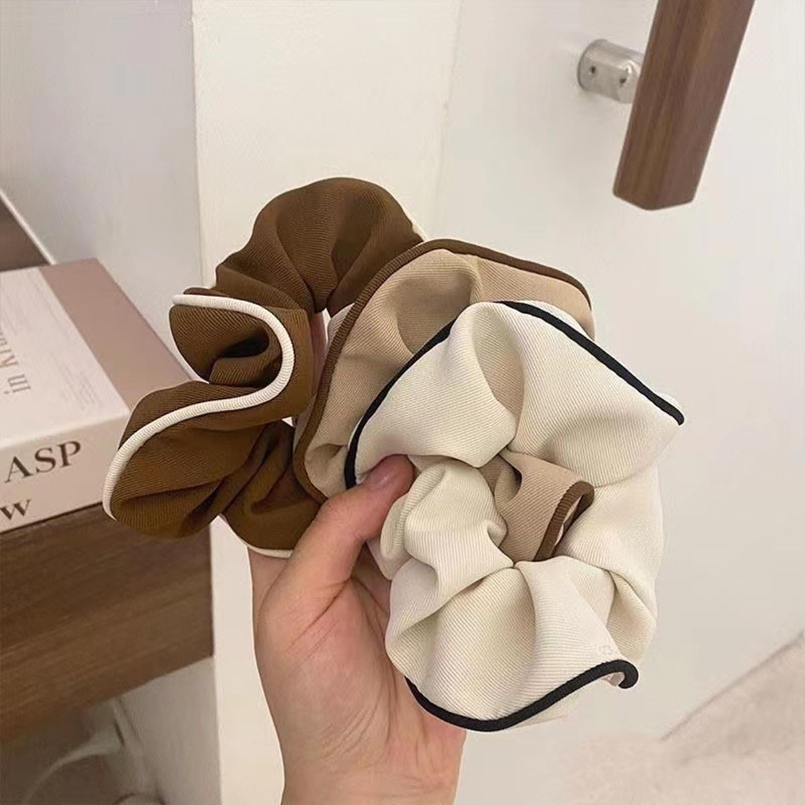 Elegant Hair Scrunchies (4pcs) - Perfect for Work & Gym
