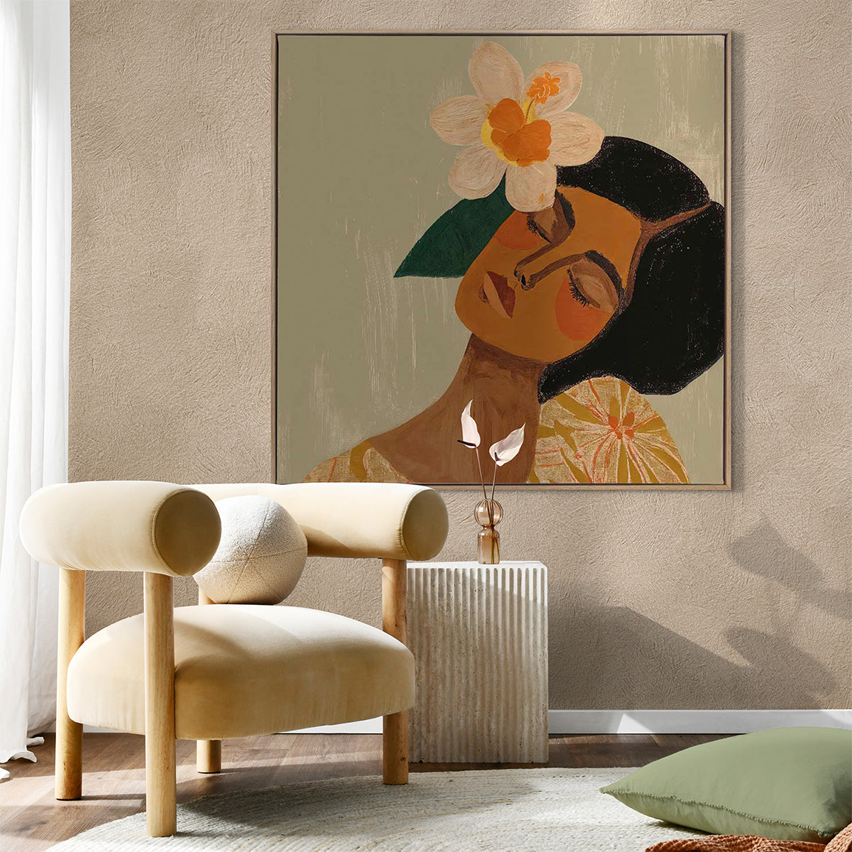 Flower Child Art Print - Vintage Boho Wall Decor for Bedroom, Living Room & Nursery - Perfect for Hippie & Bohemian Style Home Decor