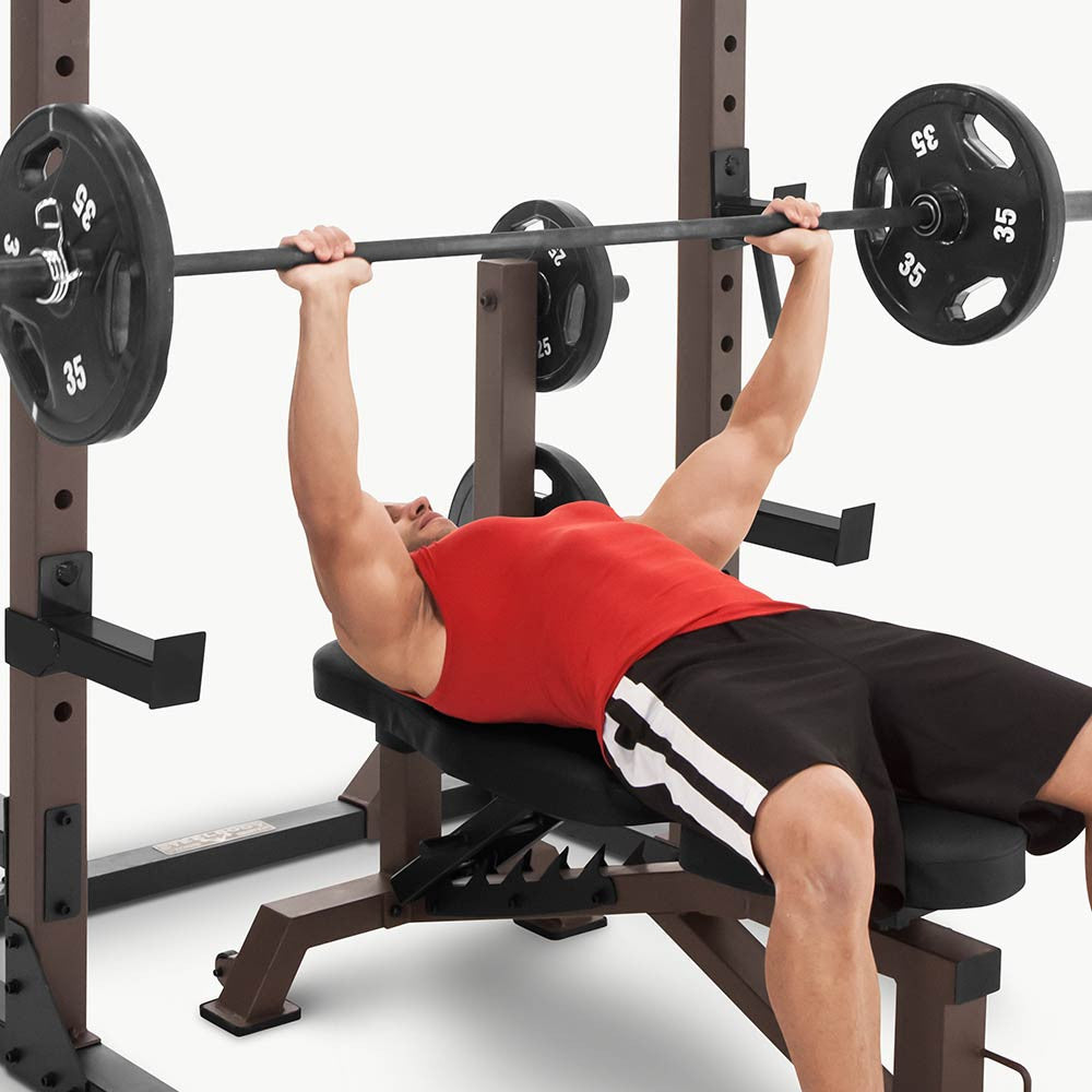 SteelBody STB 70105 Heavy Duty Squat Rack & Power Cage - Home Gym Equipment for Weight Lifting, Strength Training & CrossFit Workouts | Perfect for Garage & Basement Gym Setup
