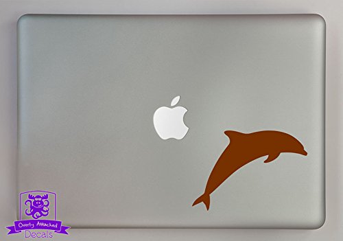 Dolphin Vinyl Decal Sticker for Car, Truck, Window, Laptop, Electronics - 10 Inch Brown - Perfect for Car Decoration, Laptop Customization, and Personalizing Glass Surfaces