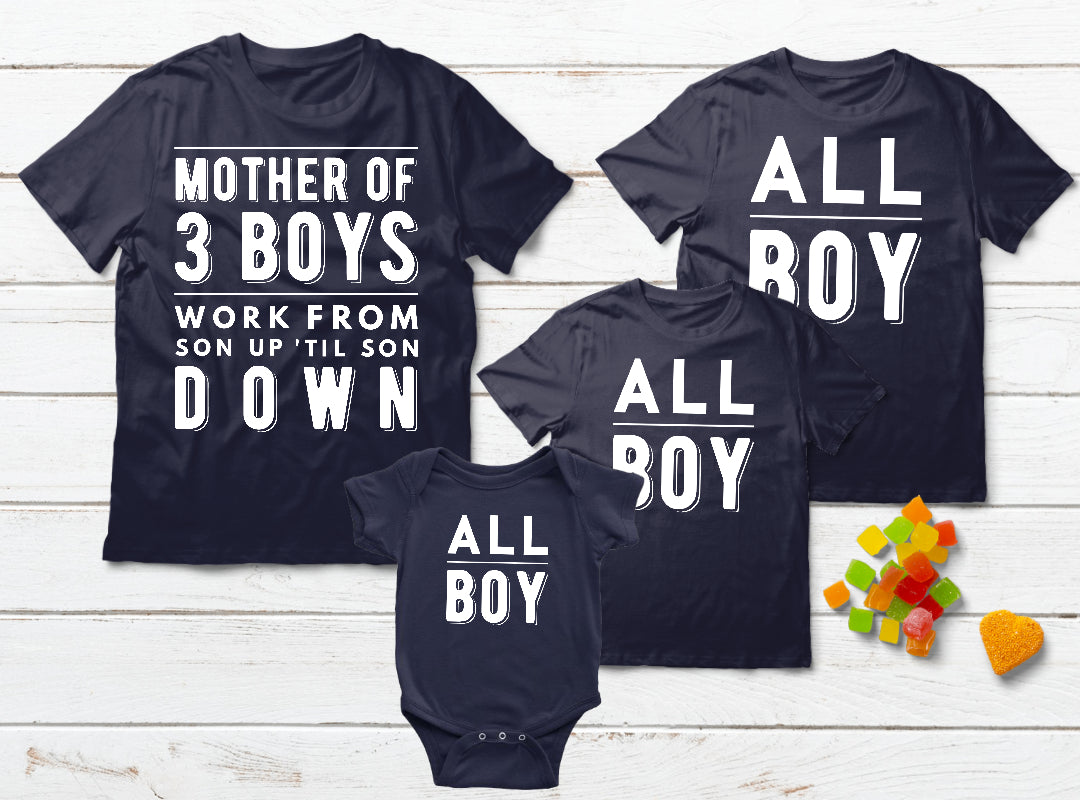 Mom and Son Matching Outfits - Cute Family Coordinated Sets for Mother of 3 Boys | Perfect for Family Photos, Holidays & Special Occasions
