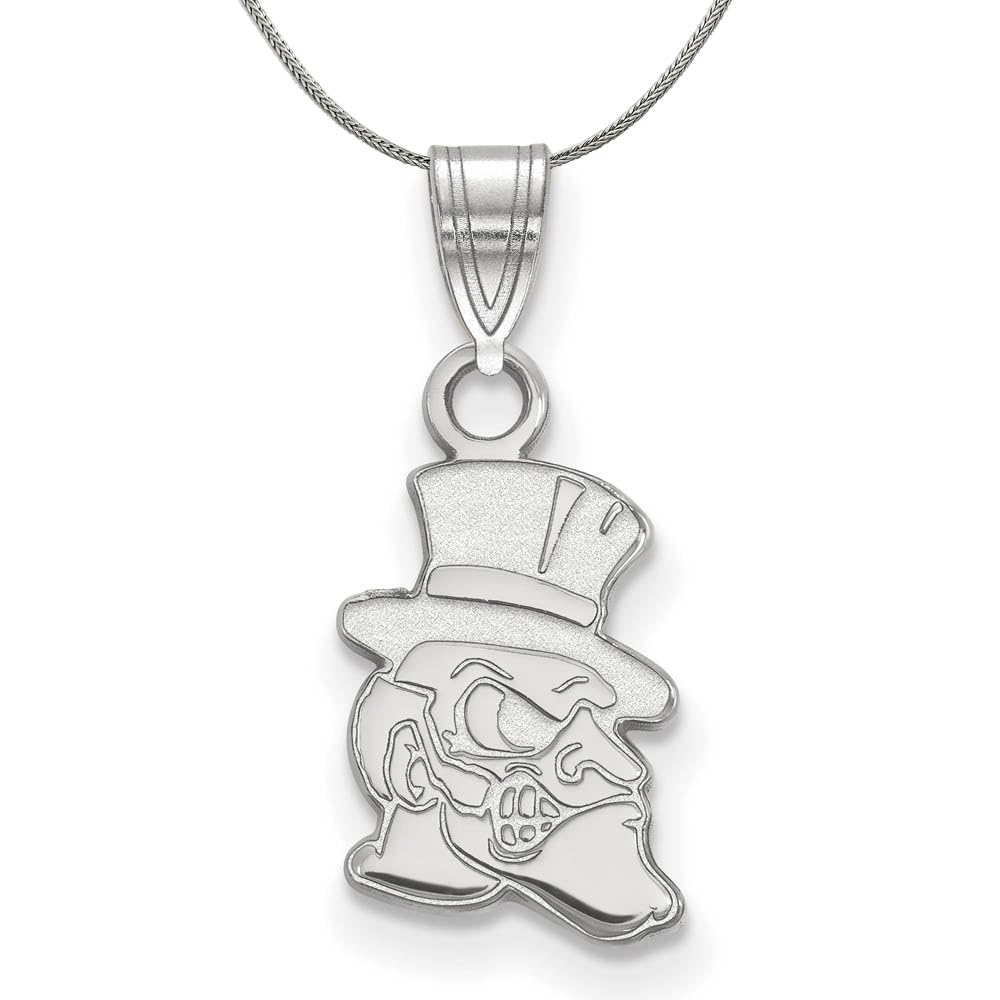 Wake Forest University Sterling Silver Small Pendant Necklace with Black Bow - Perfect for Graduation Gifts & School Spirit Jewelry
