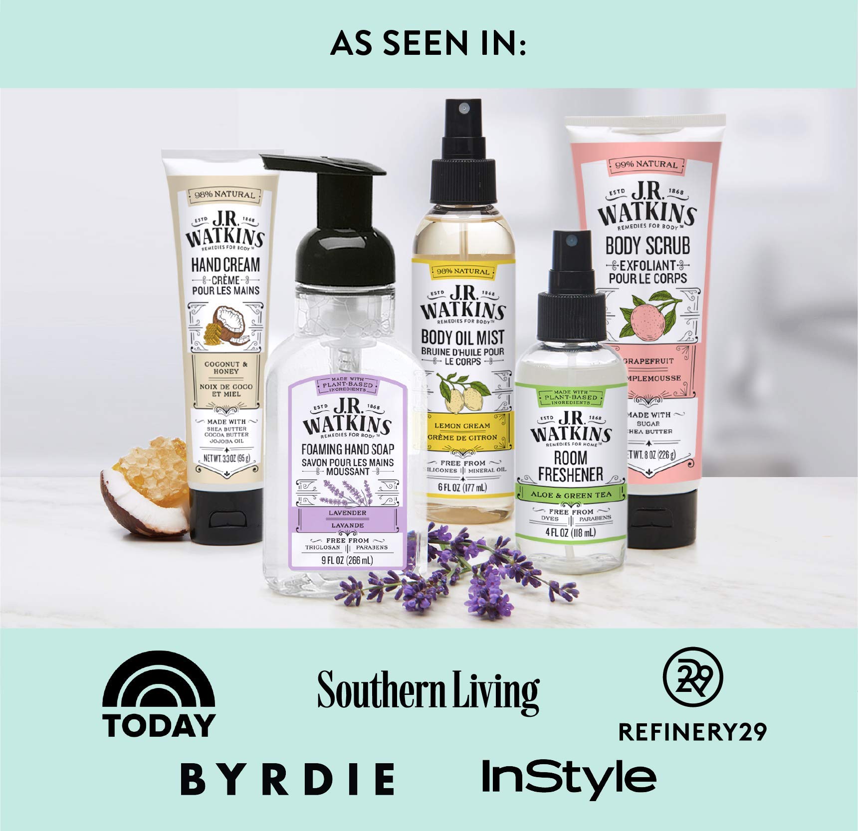 Watkins Lavender Air Freshener Spray - 2 Pack | Natural Room & Linen Freshener for Home, Car, Office & Closet | Relaxing Aromatherapy Scent