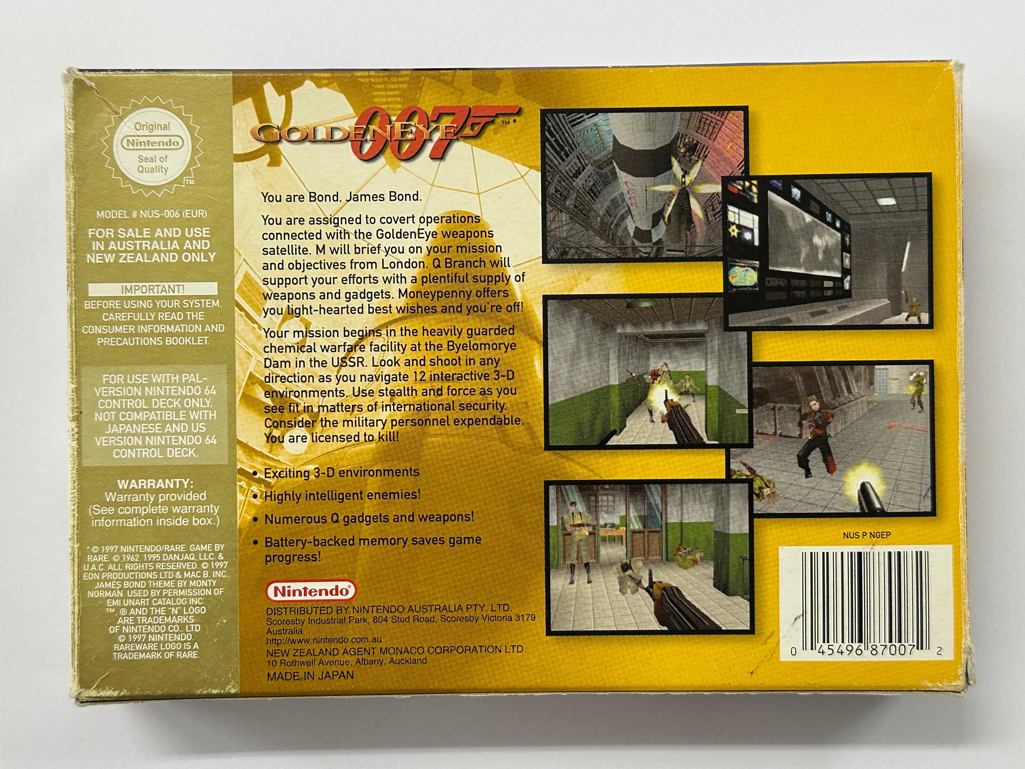 Goldeneye 007 Nintendo 64 Complete In Box - Retro Video Game for N64 Console | Perfect for Collectors & 90s Gaming Nostalgia