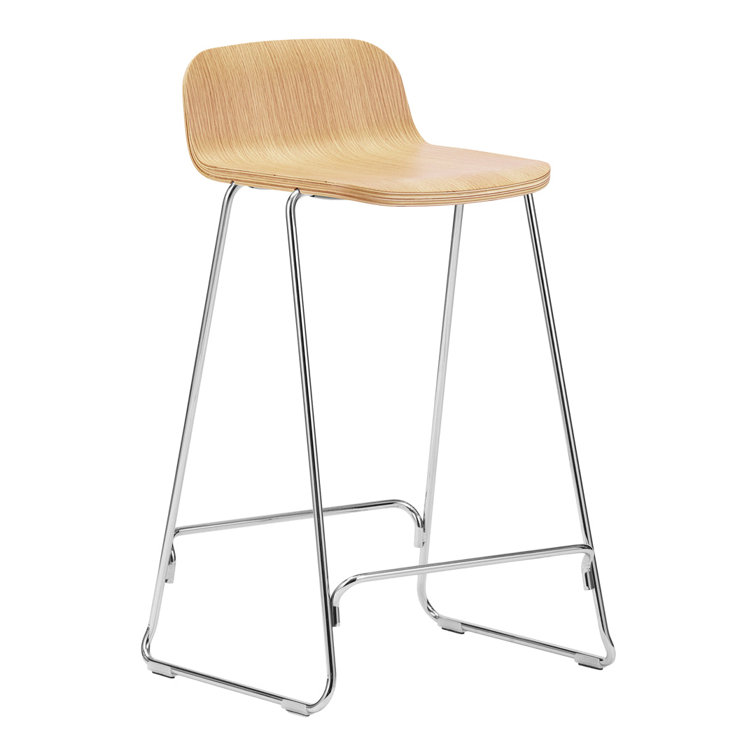 Modern Kitchen Counter Stool with Back Support - Adjustable Height Bar Stool for Breakfast Nook, Dining Room & Home Bar - Comfortable & Stylish Seating Solution