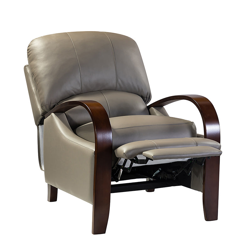 Melissa Genuine Leather Manual Recliner Chair - Handcrafted Full Grain Leather Living Room Recliner with Smooth Manual Mechanism, Perfect for Home Theater, Gaming, and Relaxation