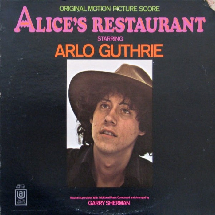 Arlo Guthrie & Garry Sherman - Alice's Restaurant Original Motion Picture Soundtrack Vinyl Record (E/VG+ Condition) - Perfect for Movie Lovers & Vintage Music Collectors