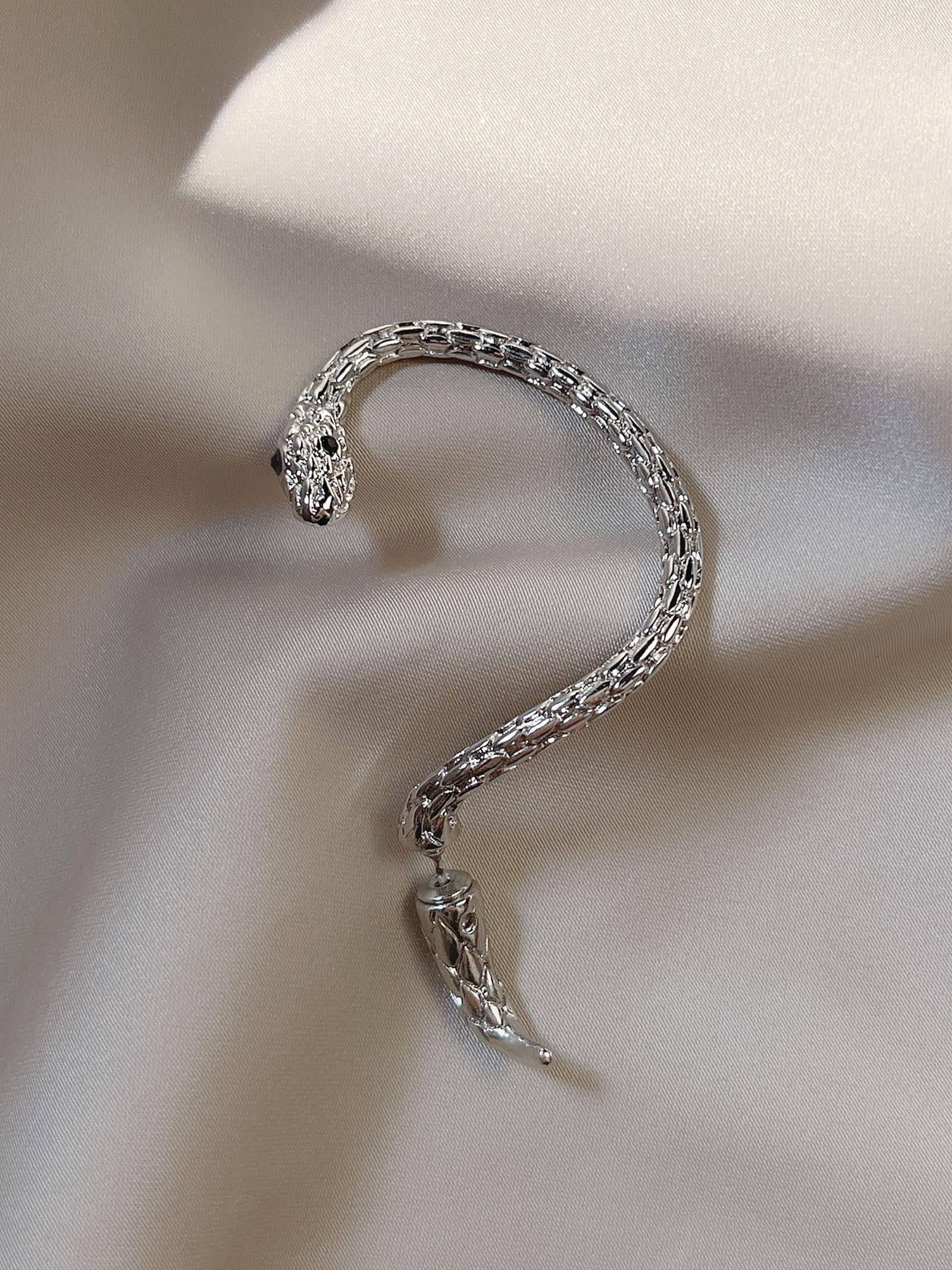 Vintage Snake Stud Earrings & Ear Cuffs for Women - Cartilage Clip On, Pierced Ear Wrap Climber Jewelry - Perfect for Parties, Date Nights & Boho Fashion
