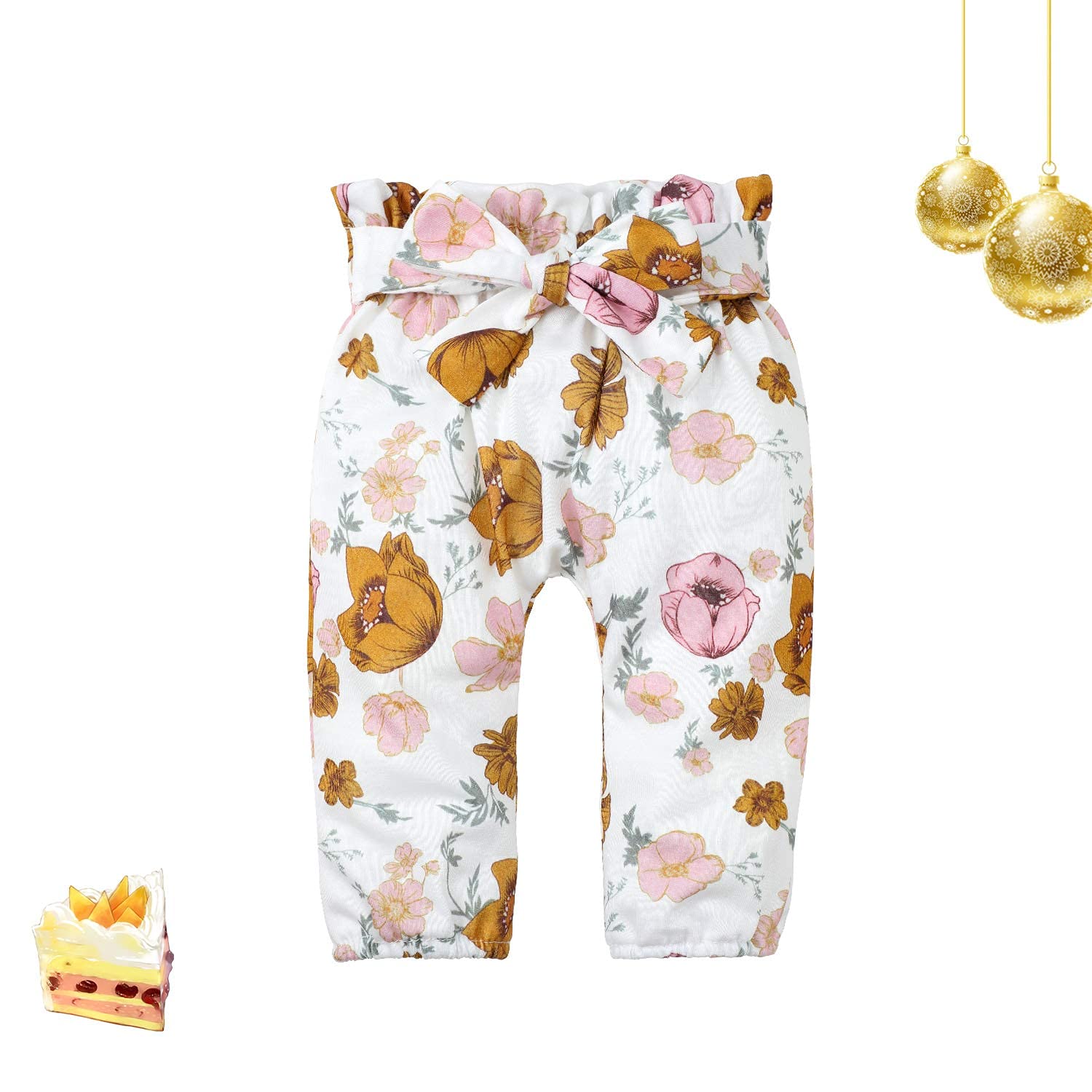 Adorable 3-Piece Newborn Baby Girl Outfit - Ribbed Ruffle Sleeve Romper, Floral Pants & Headband Set | Soft Cotton Infant Clothes for Photo Shoots, Birthday Parties & Special Occasions